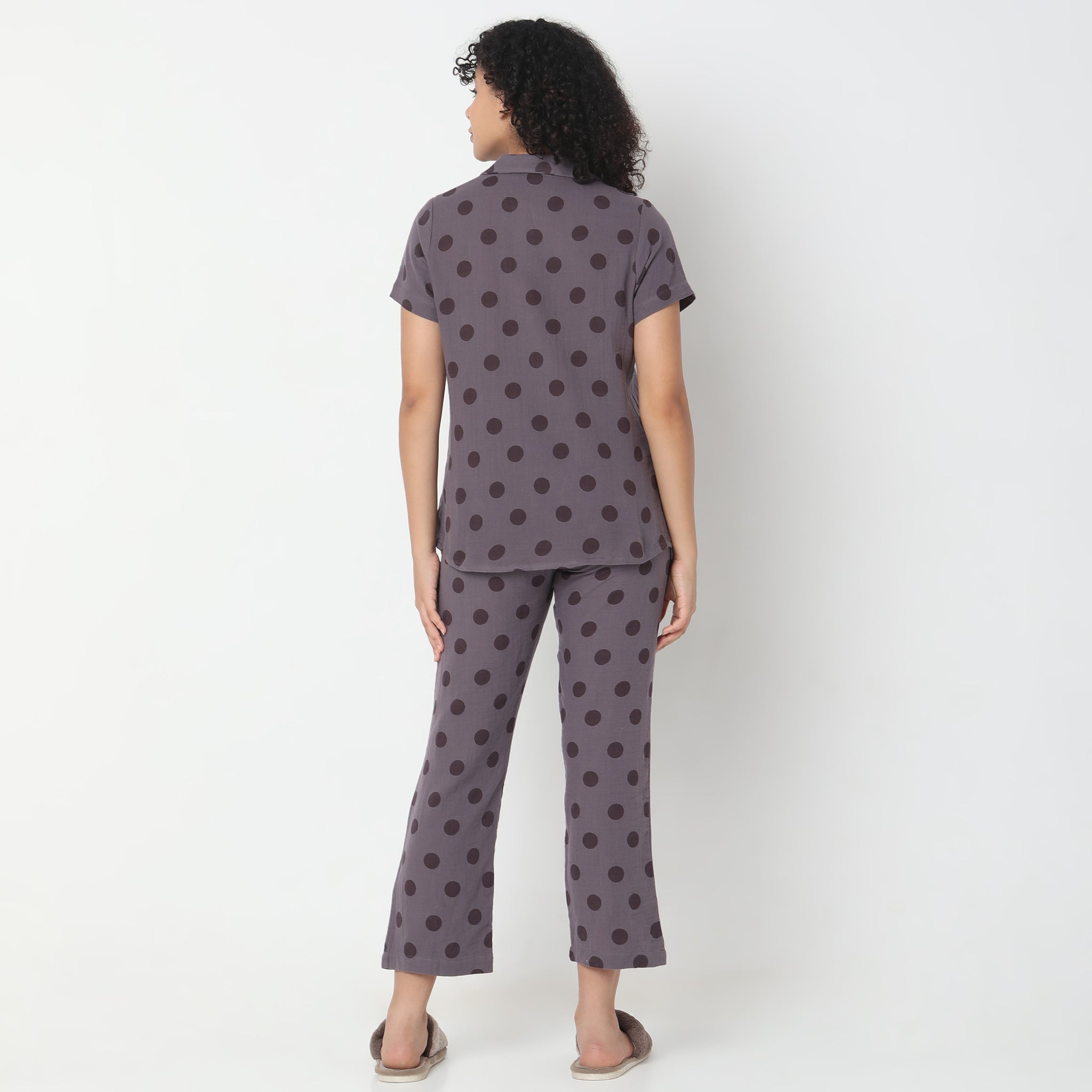 Regular Fit Polka Dots Sleepwear Sets