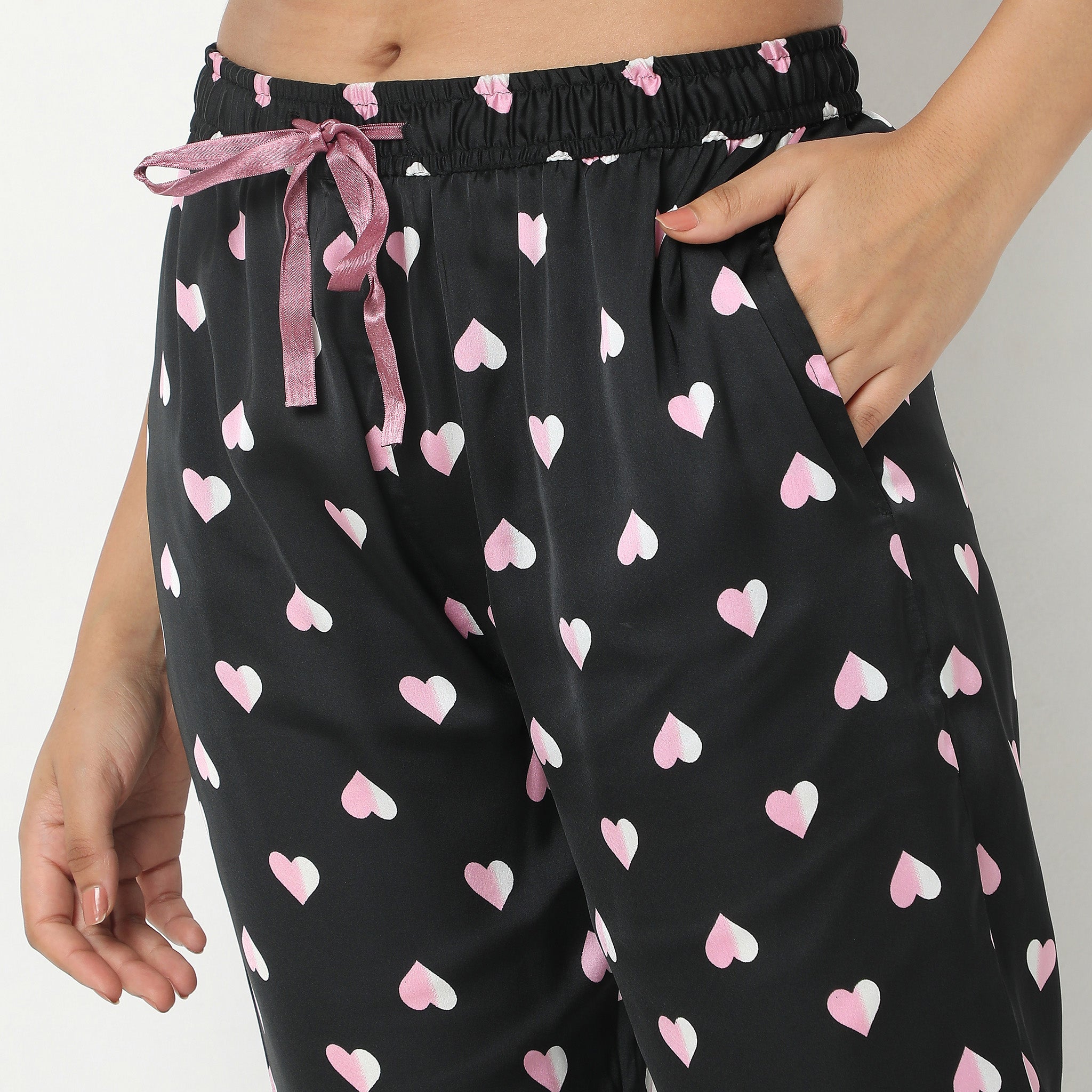 Regular Fit Printed Top with Pyjama Sleepwear Set