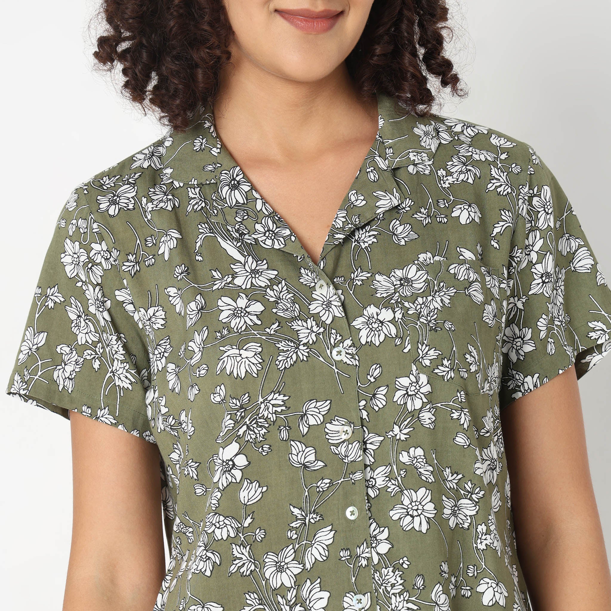 Regular Fit Printed T-shirt with Pyjama Sleepwear Set