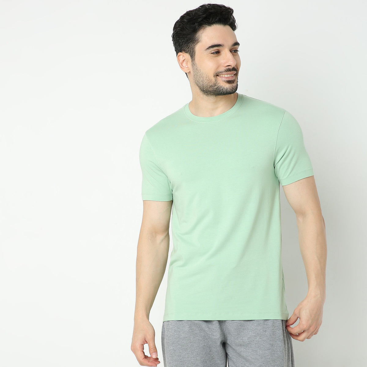 Regular Fit Solid T-Shirt