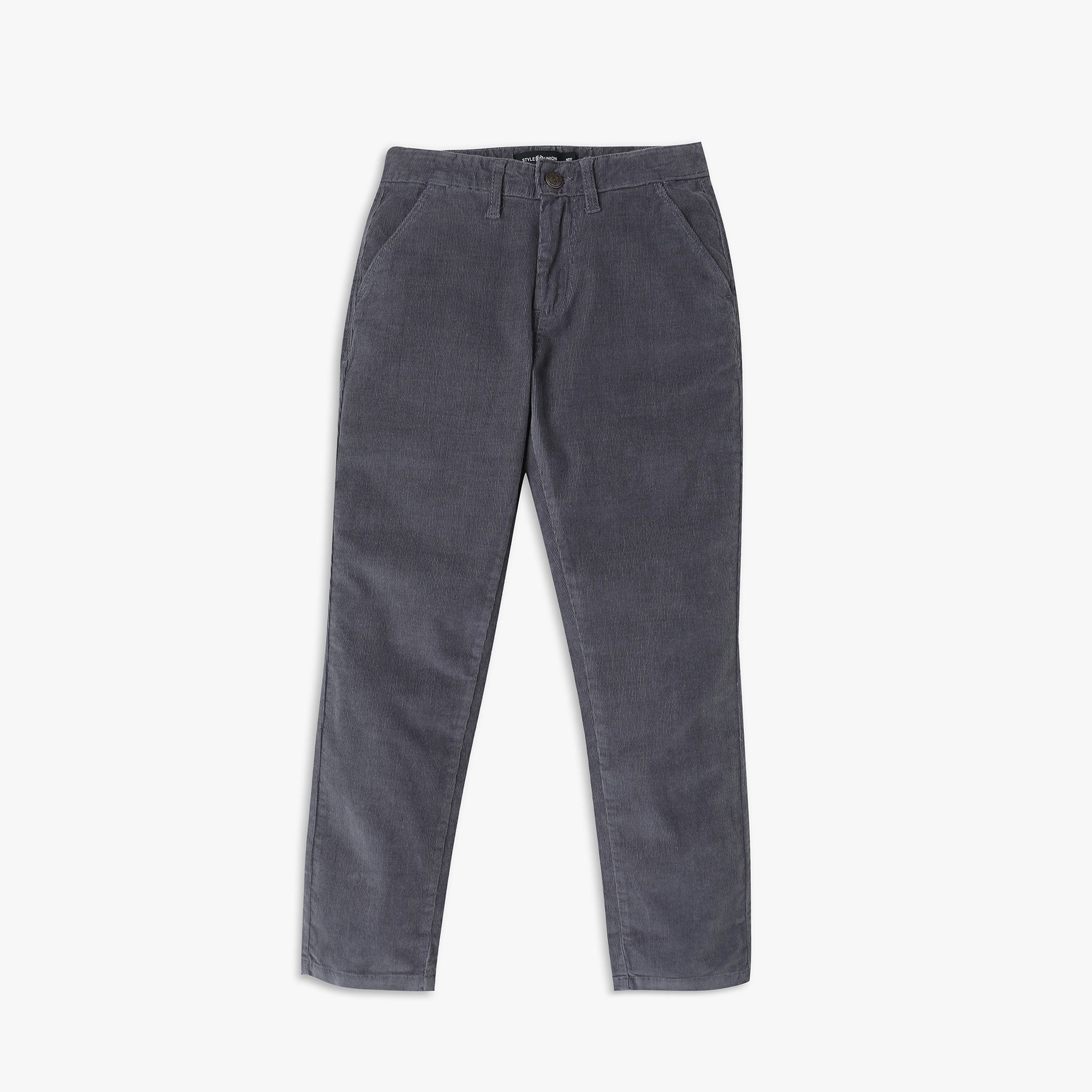 Boys Regular Fit Solid Mid Rise Trousers