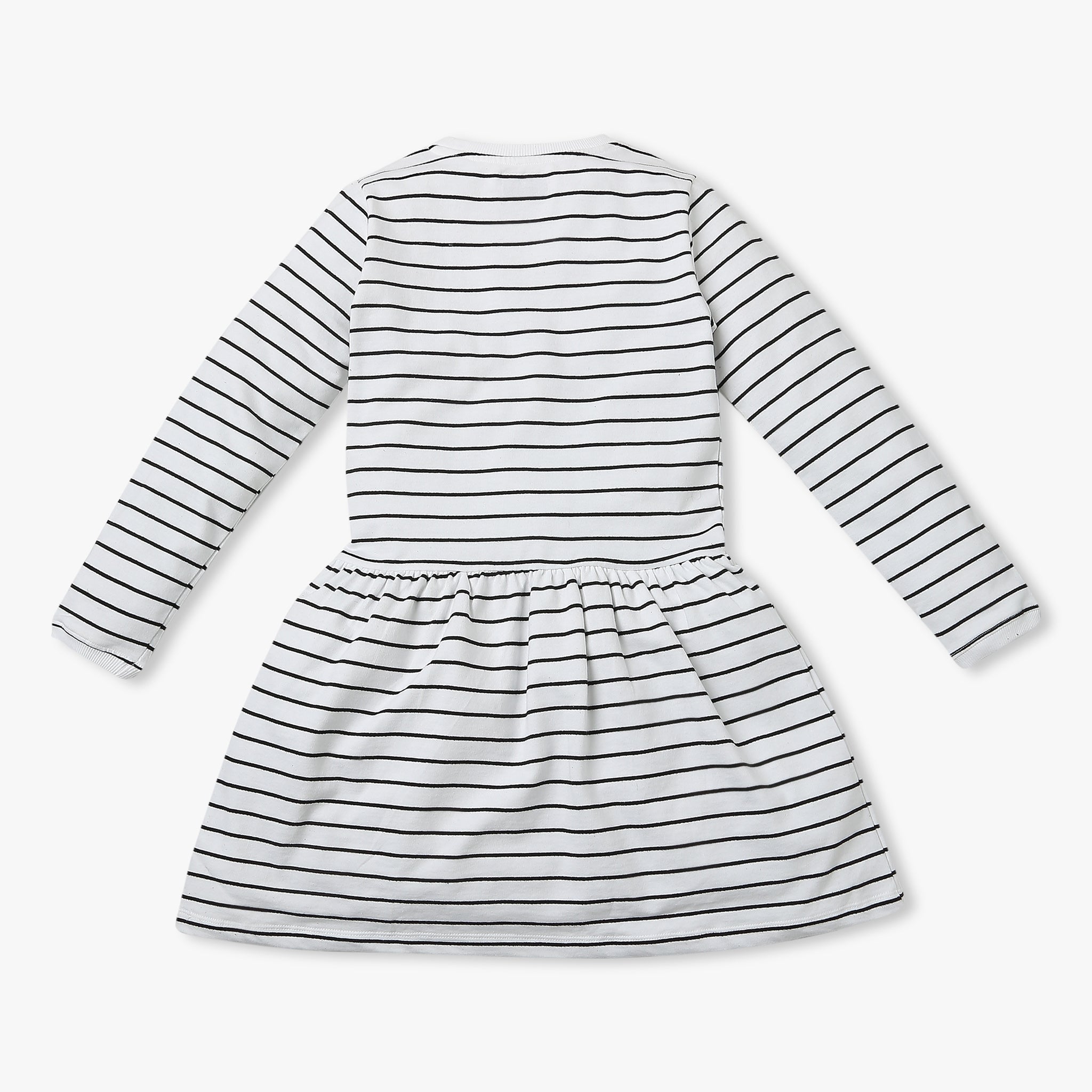 Girl's Regular Fit Striped Dress