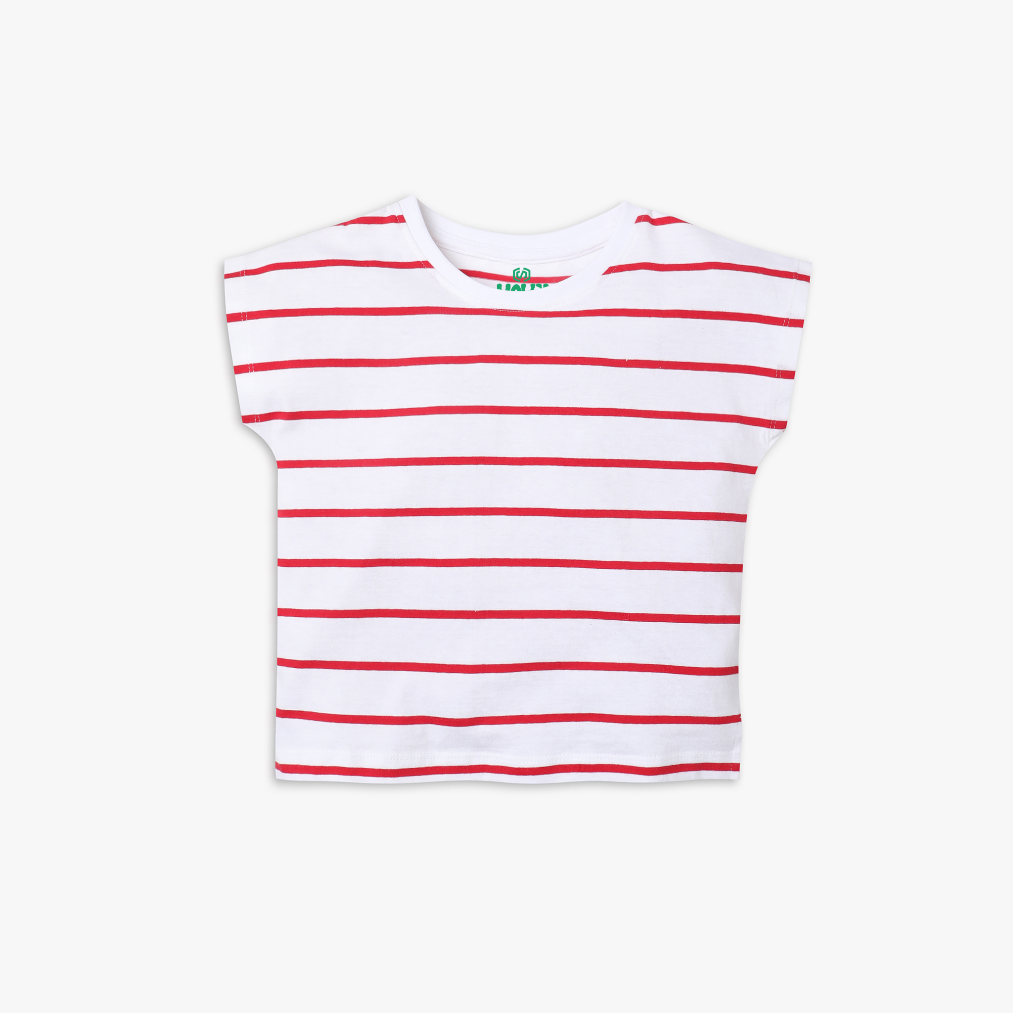 Girls Regular Fit Striped T-Shirt