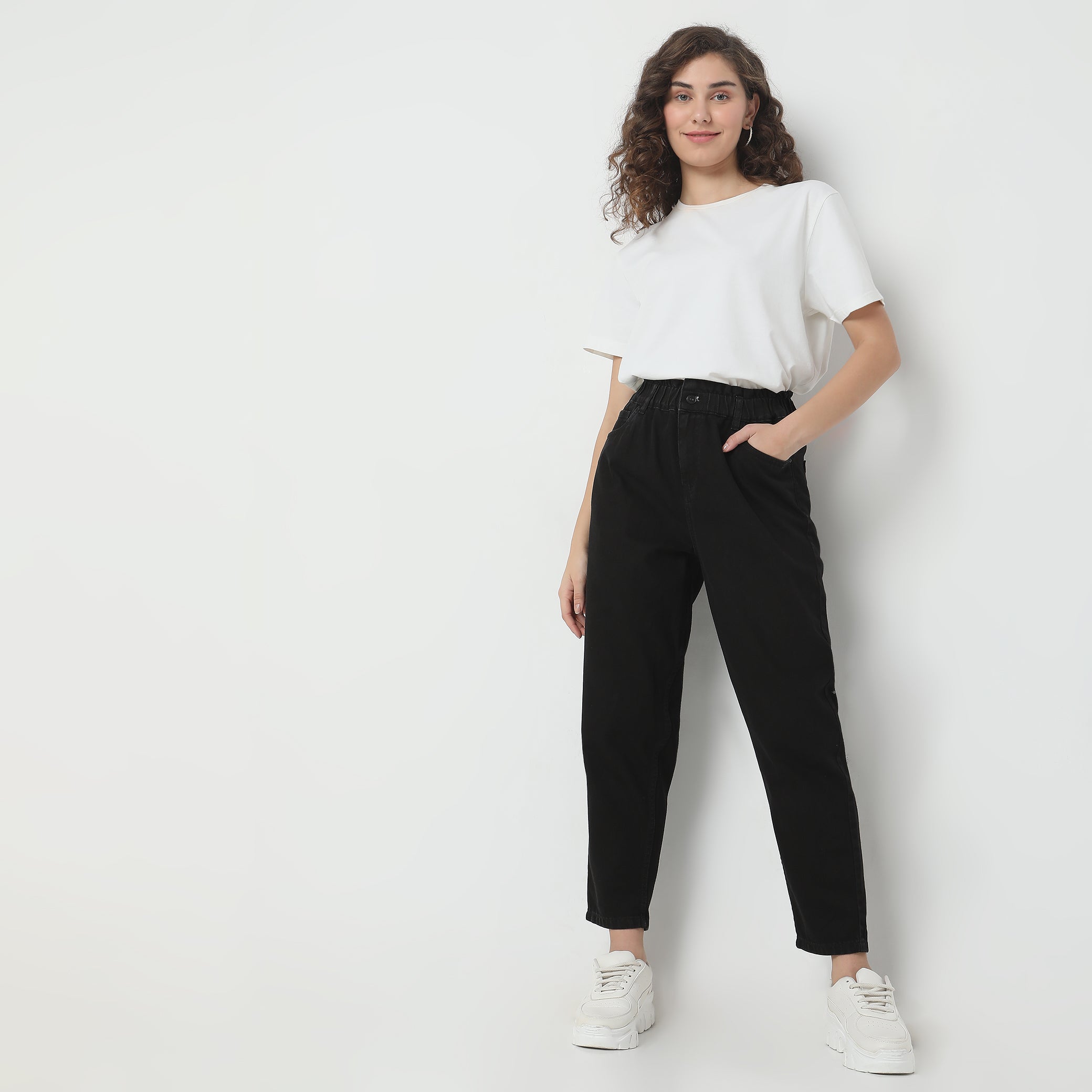 Slouch Fit High Rise Jeans