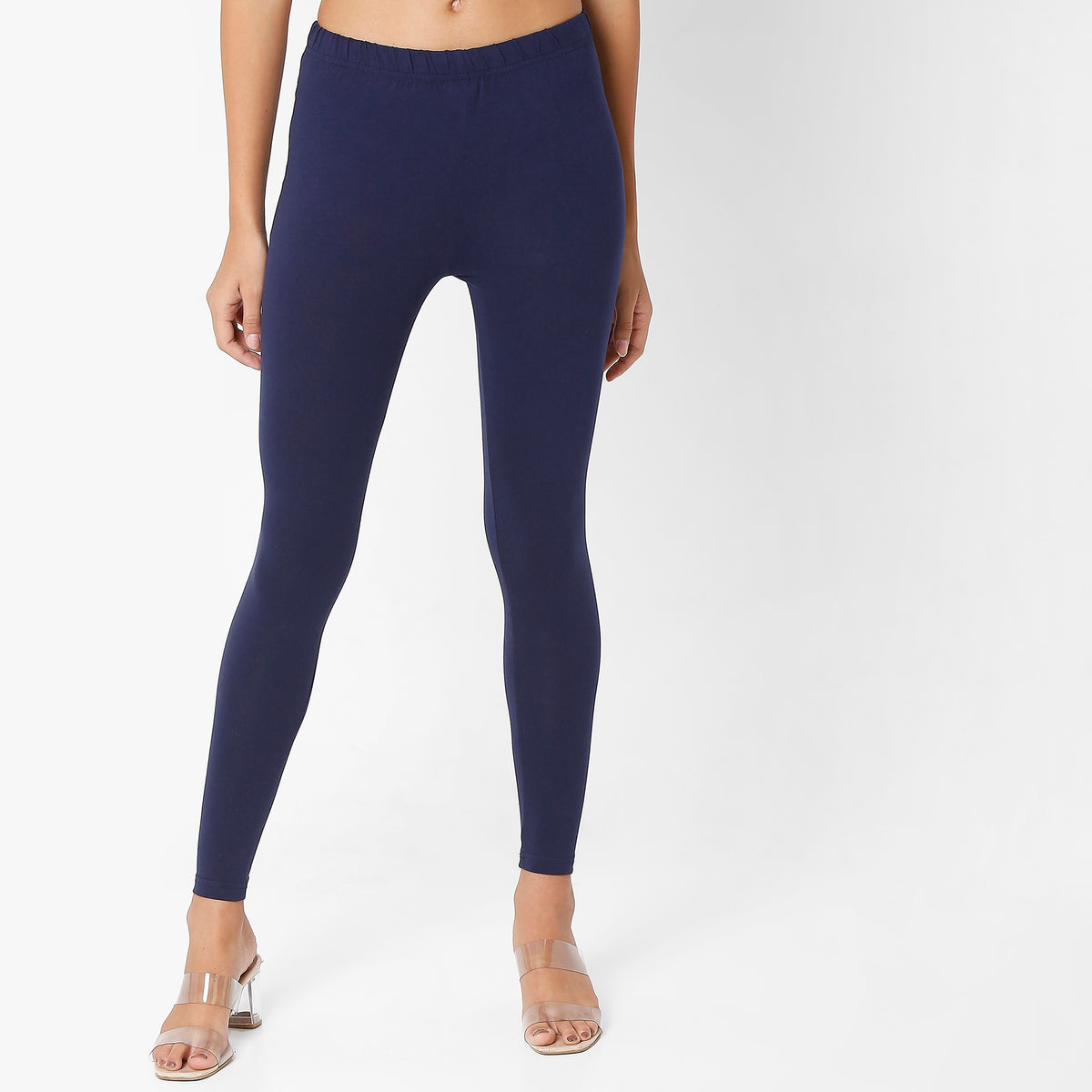 Buy Women Slim Fit Solid Ankle Length High Rise Leggings  - Style Union