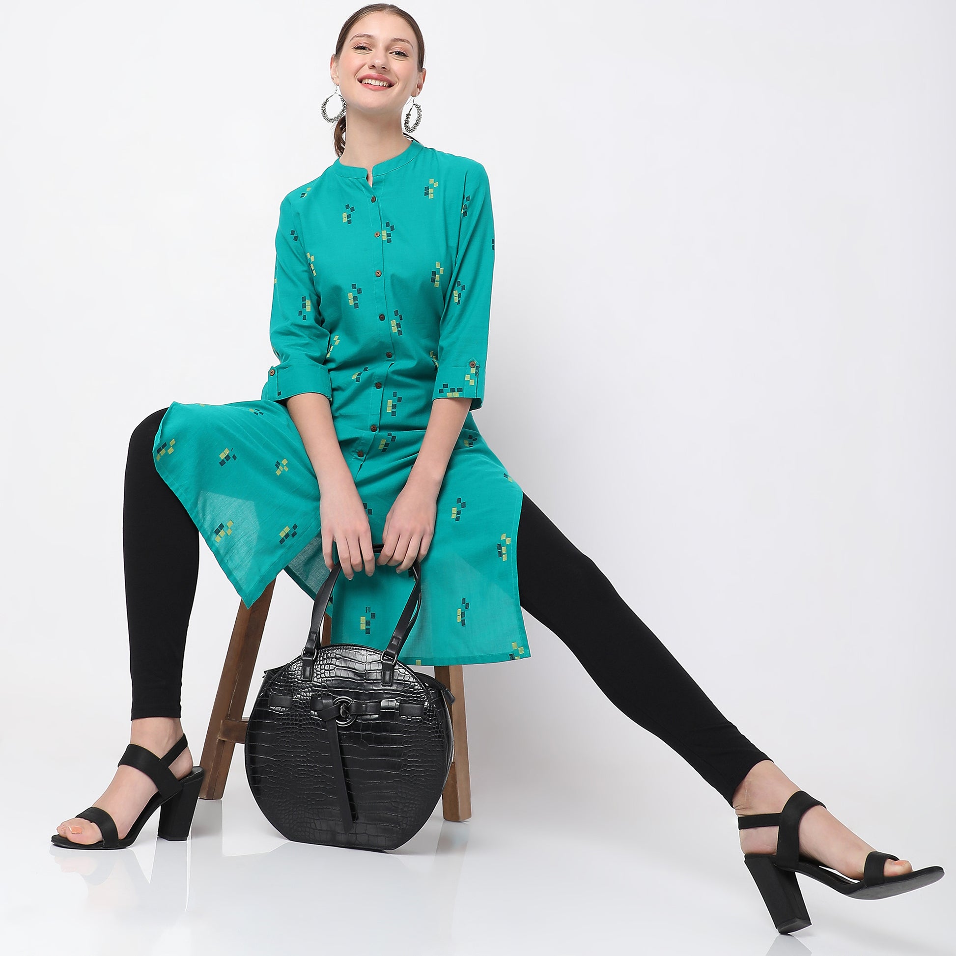 Buy Women Slim Fit Solid Ankle Length High Rise Leggings  - Style Union