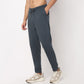 Regular Fit Solid Mid Rise Trackpants