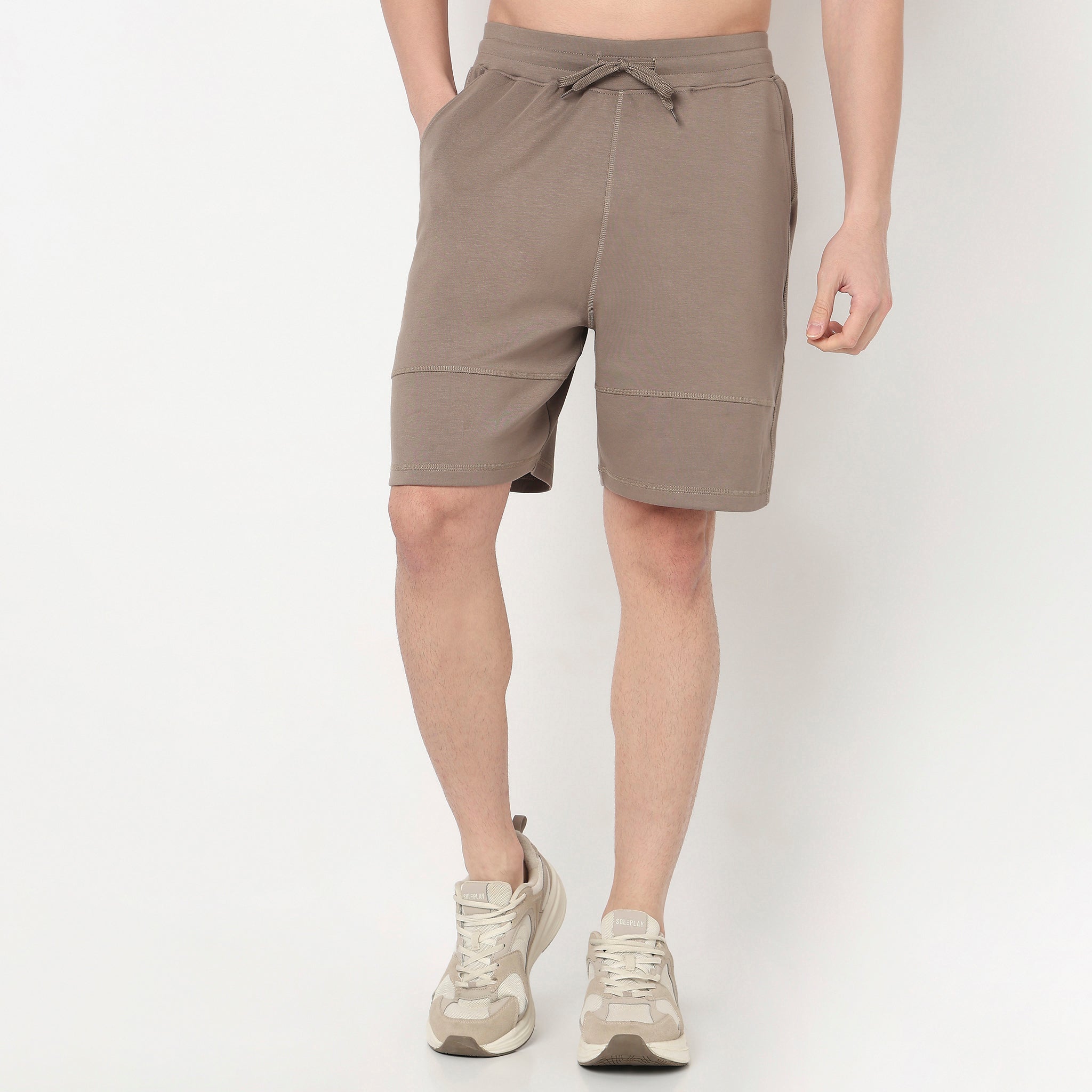 Solid Mid Rise Aero Shorts