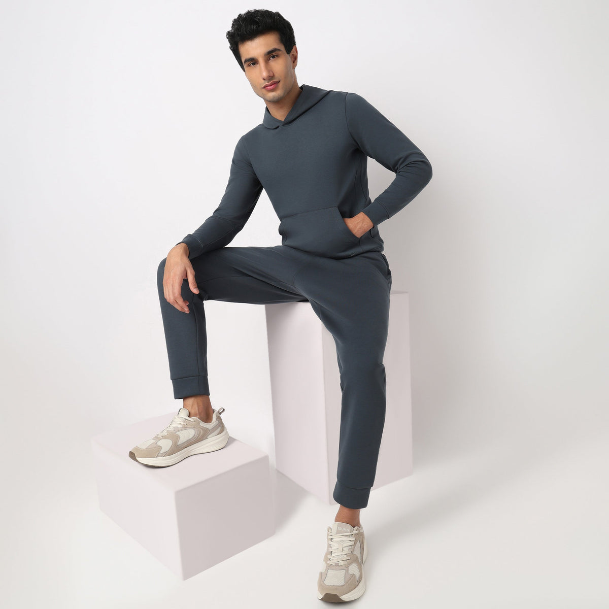 Regular Fit Solid Sweatshirt