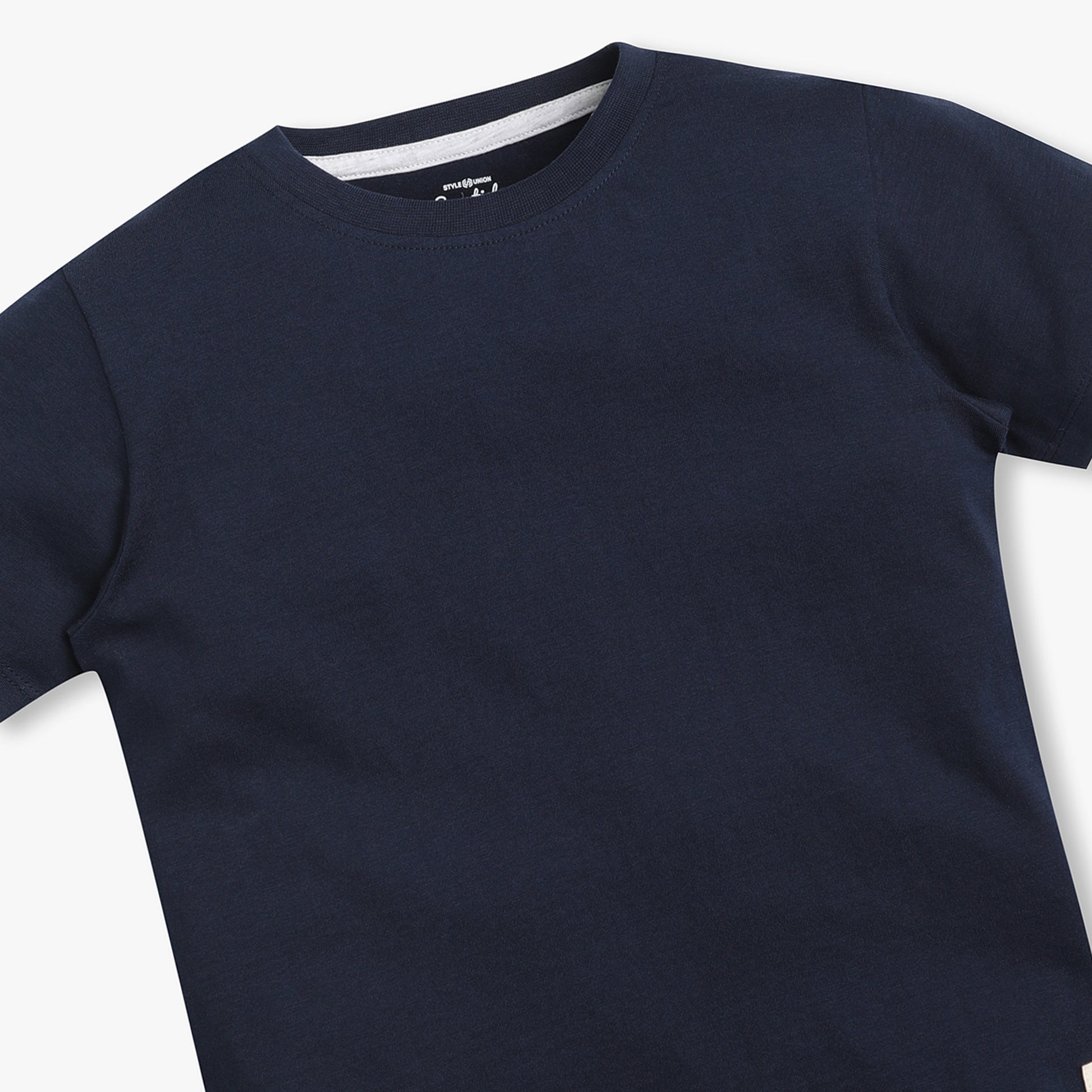 Boys Regular Fit Solid T-Shirt