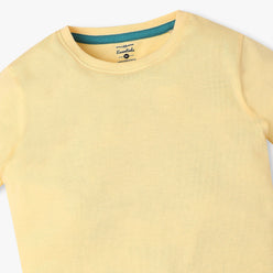 Boys Regular Fit Solid T-Shirt