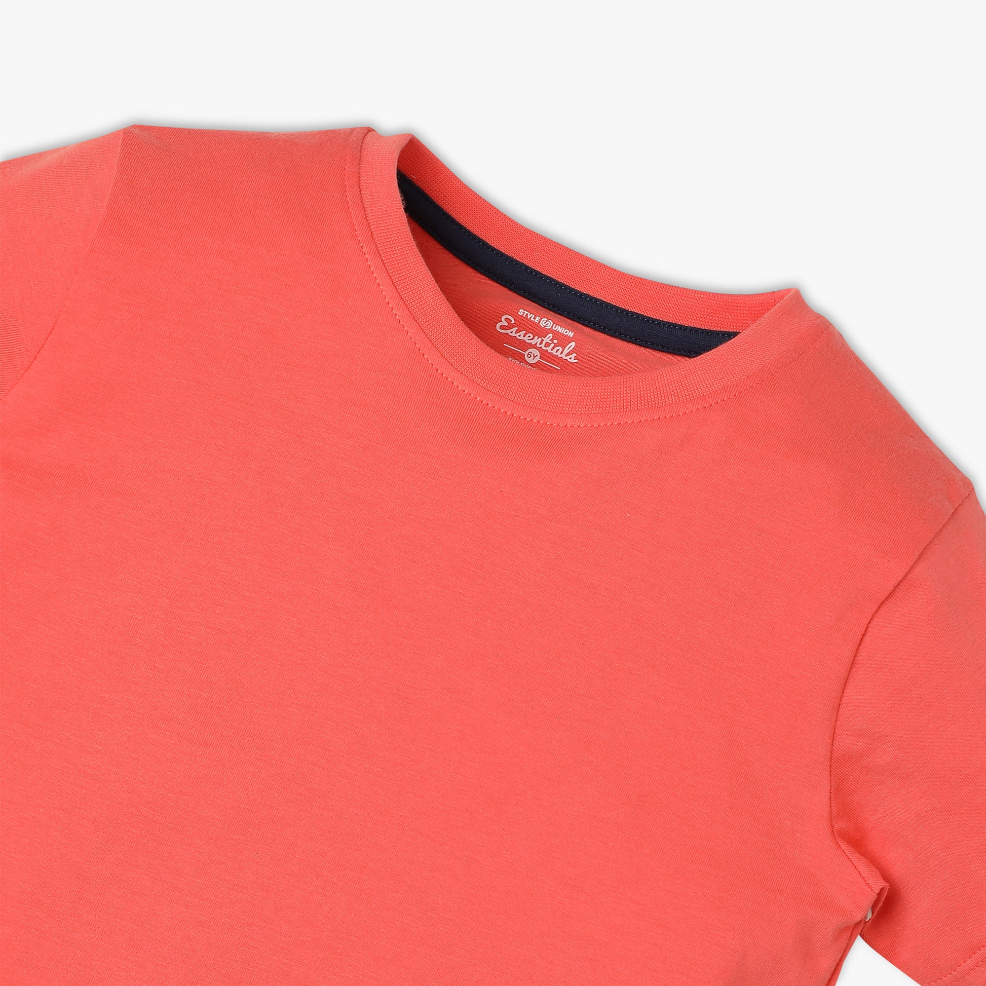 Boys Regular Fit Solid T-Shirt