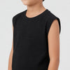 Cotton Solid Sleeveless T-Shirt