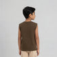 Cotton Solid Sleeveless T-Shirt
