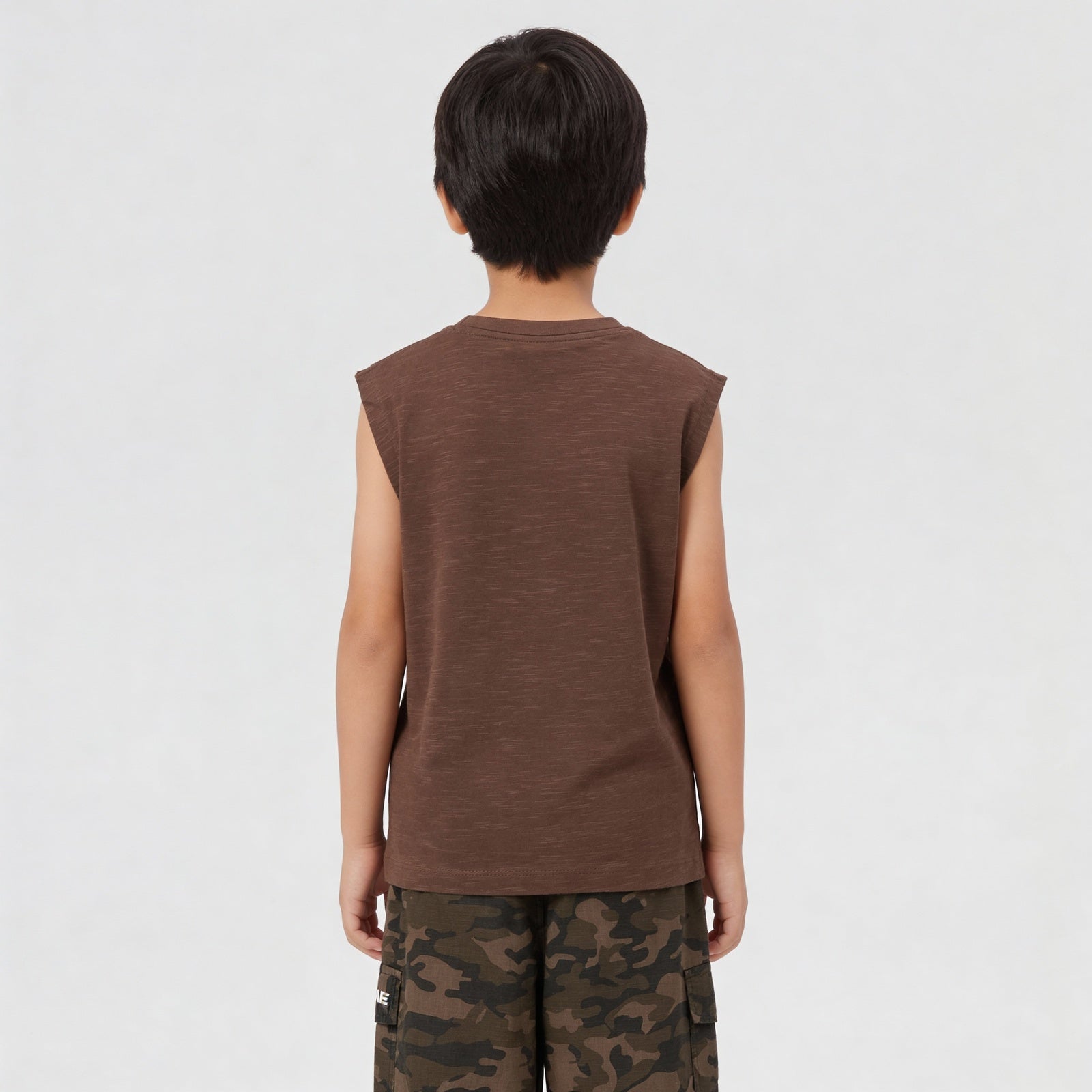 Cotton Solid Sleeveless T-Shirt