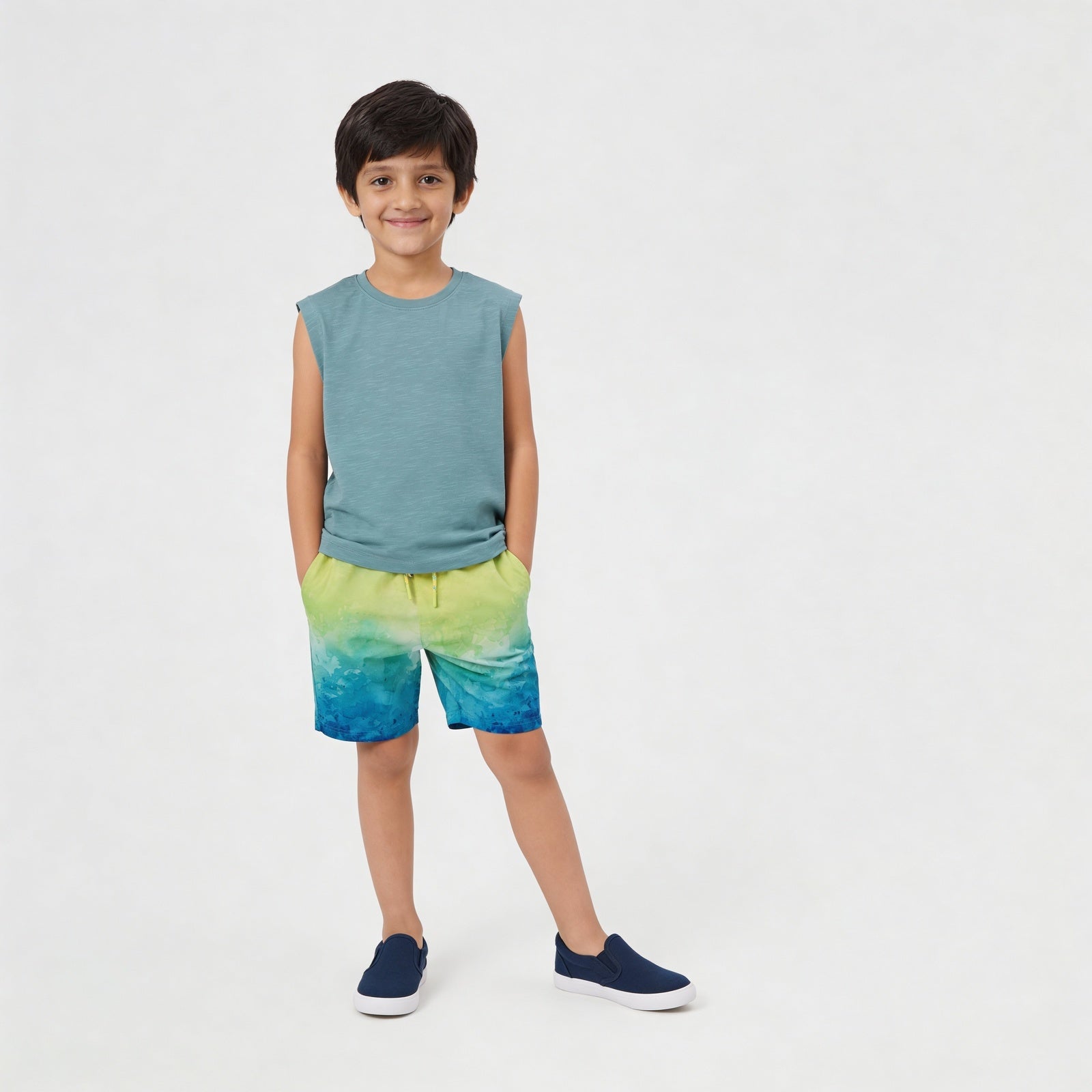 Cotton Solid Sleeveless T-Shirt