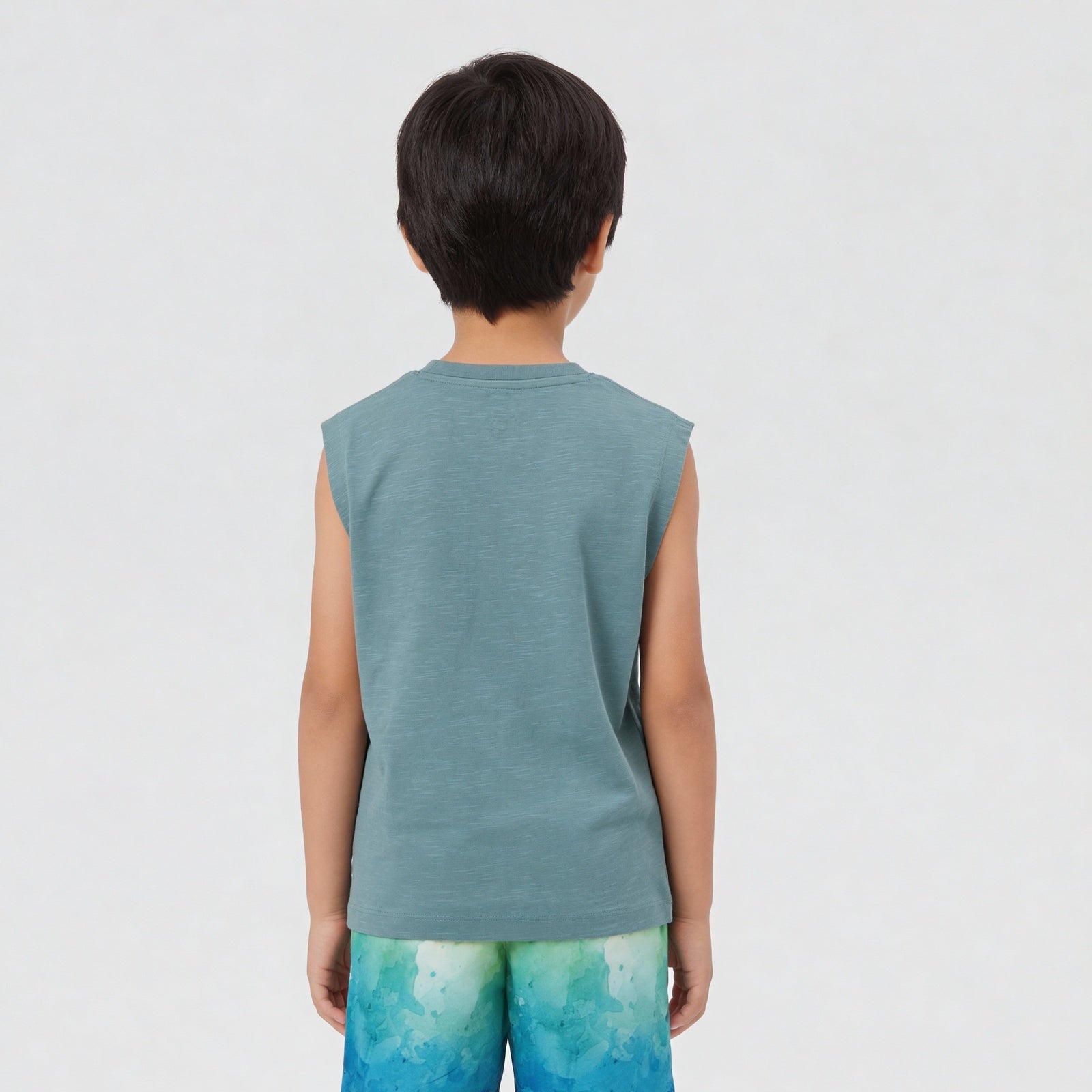 Cotton Solid Sleeveless T-Shirt