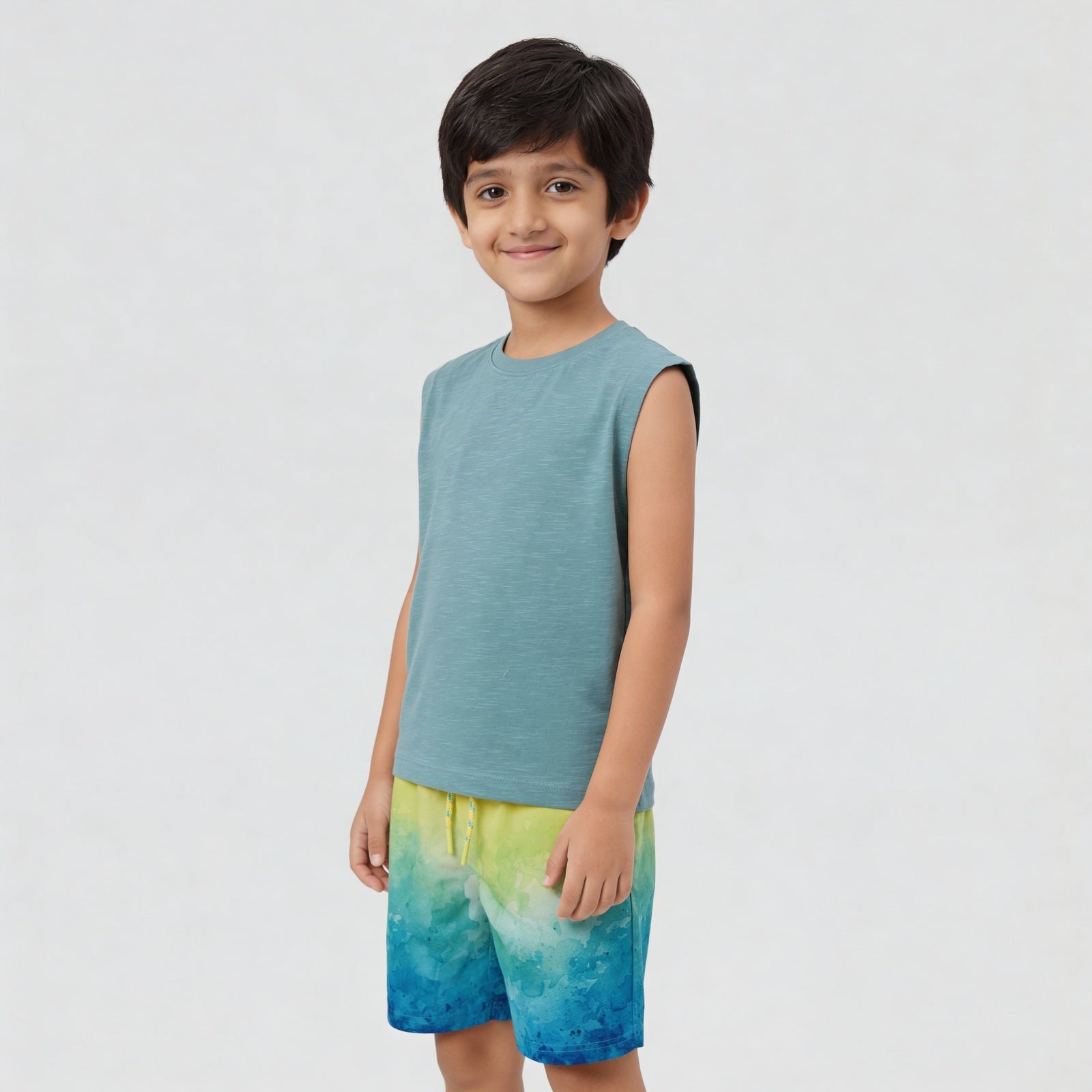 Cotton Solid Sleeveless T-Shirt