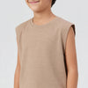 Cotton Solid Sleeveless T-Shirt