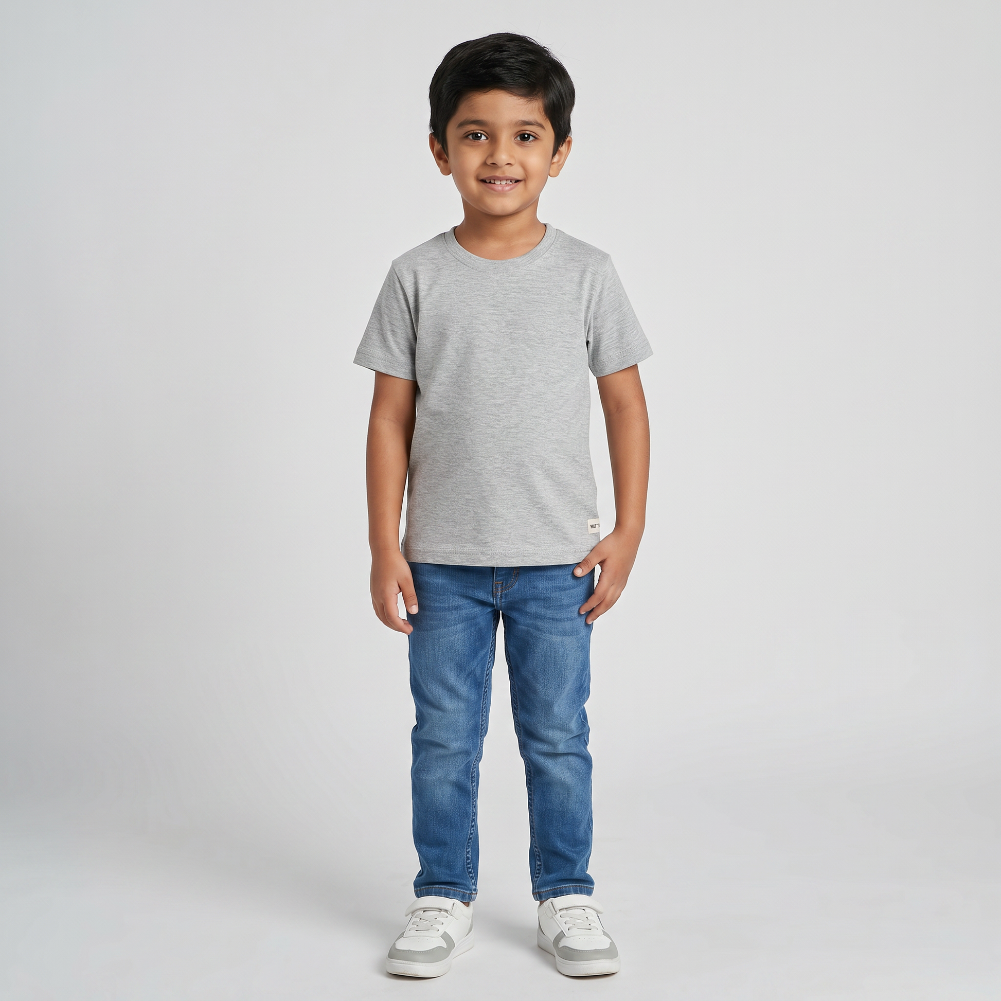 Boys Cotton Crew Neck T-Shirt
