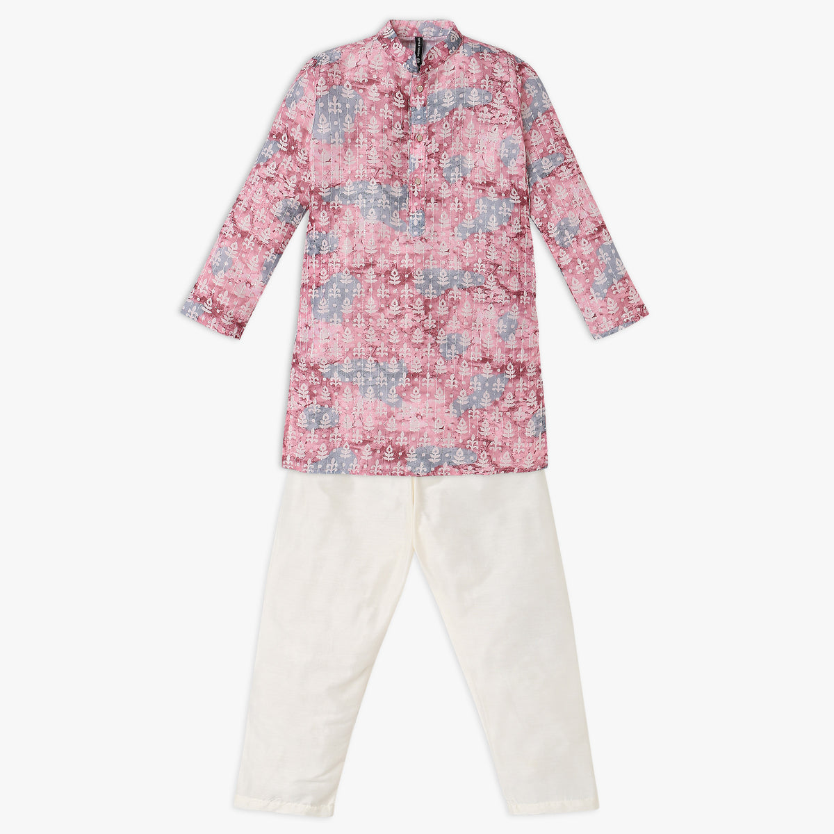 Boys Regular Fit Printed Kurta with Pant Set