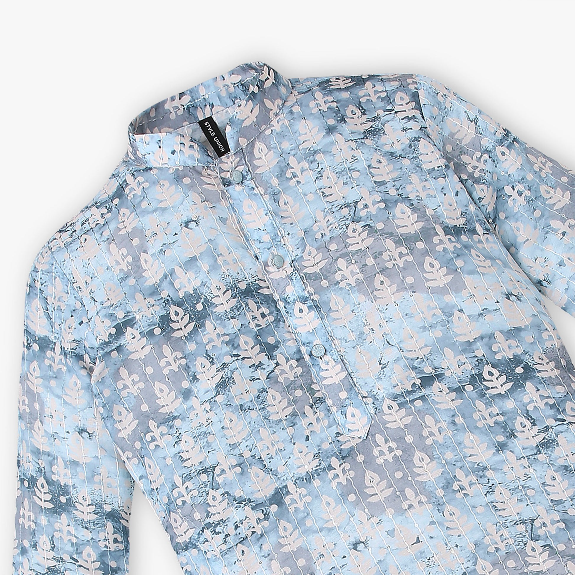 Boys Embroidered Kurta with Pant Set