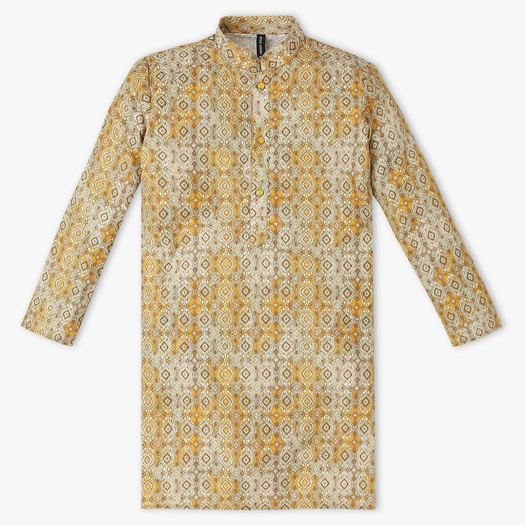 Boys Embroidered Kurta with Pant Set