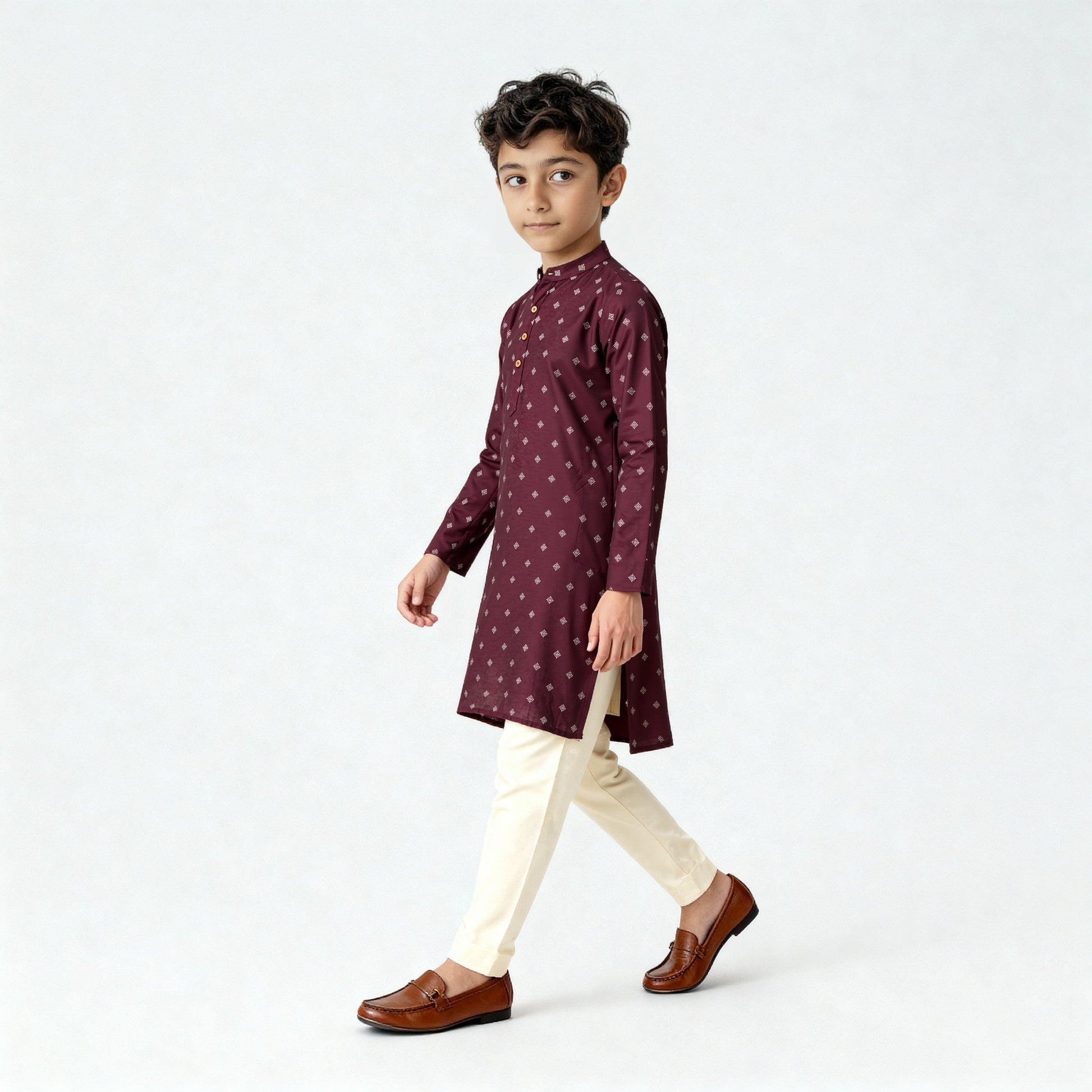 Boys Printed Kurta with Pant Sets