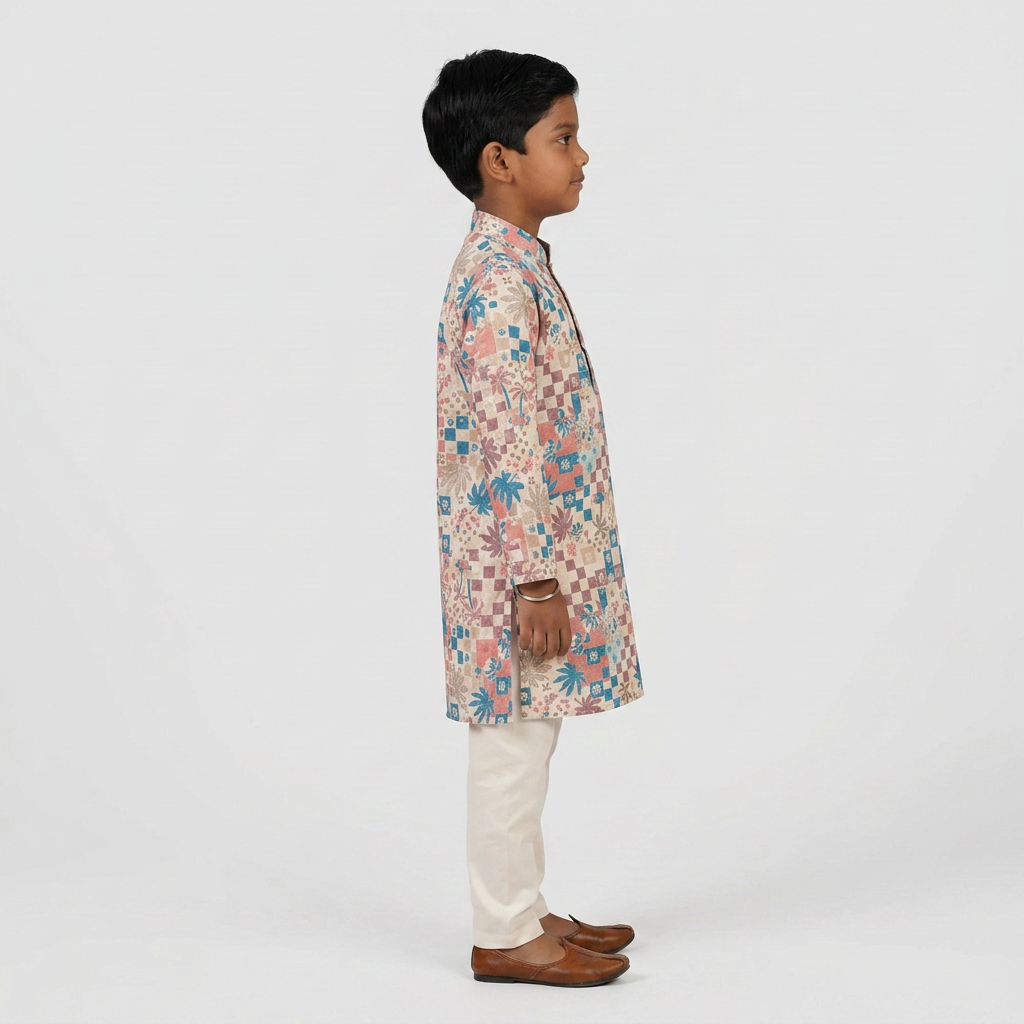 Boys Printed Kurta Set