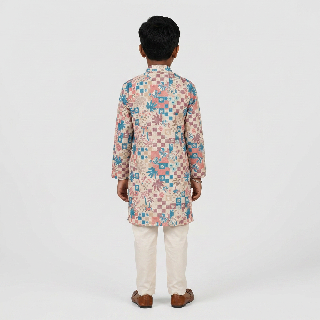 Boys Printed Kurta Set