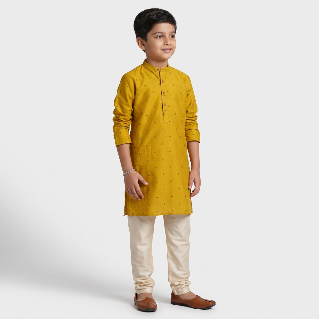 Boys Printed Kurta with Pant Set