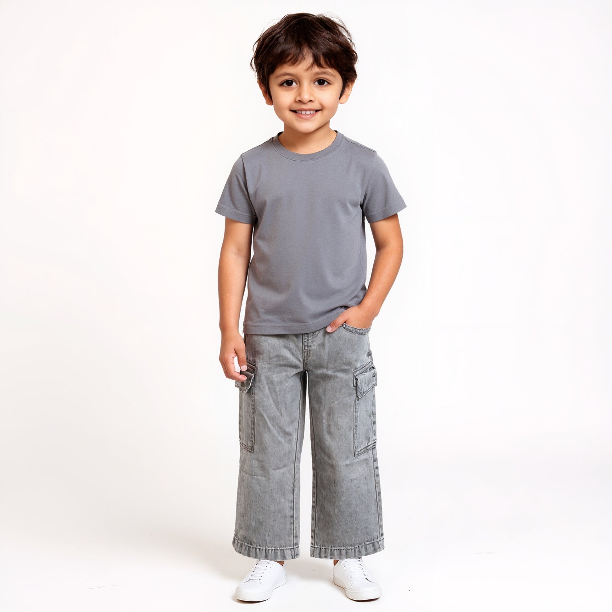 Boys Relaxed Fit Heavily Washed Joggers