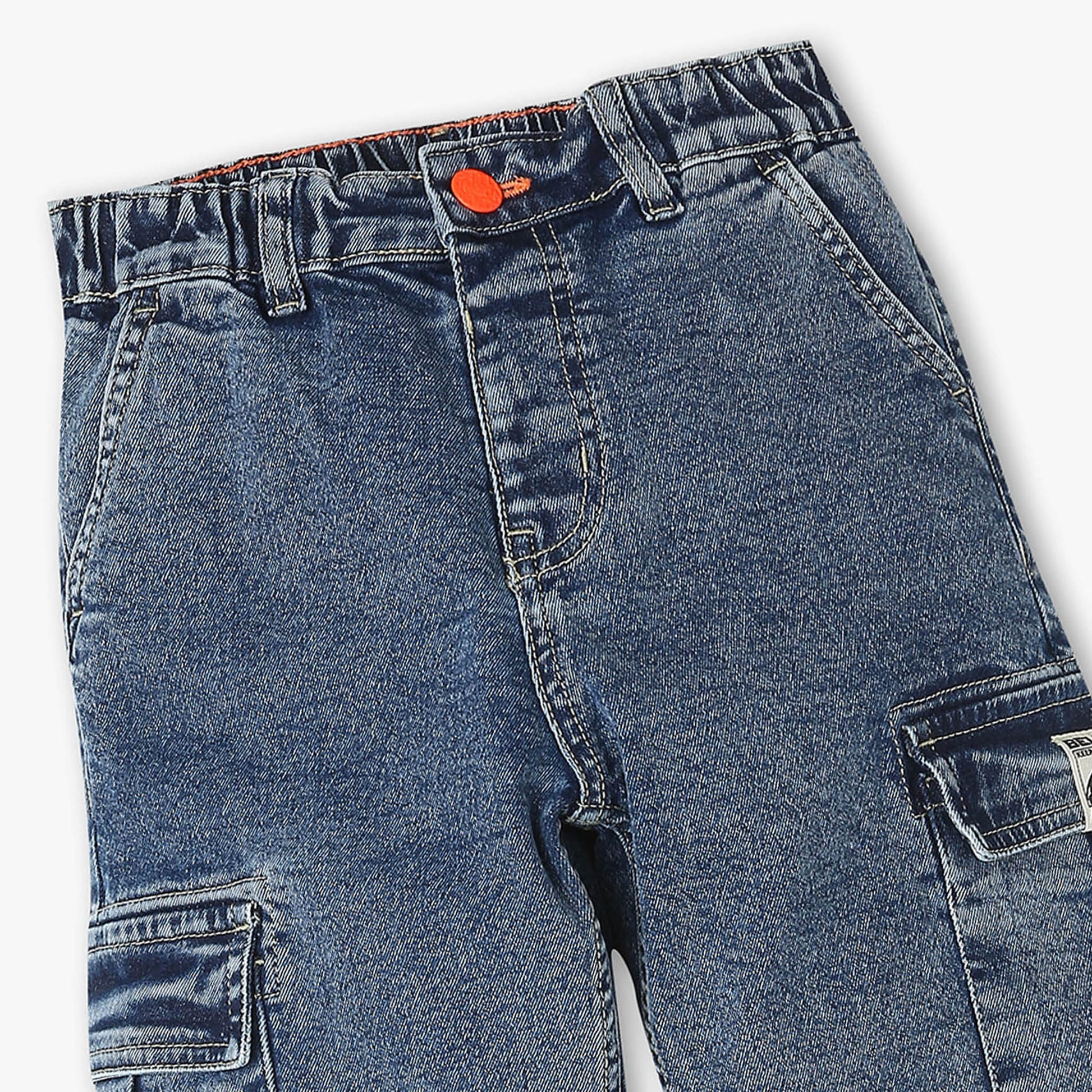 Boys Relaxed Fit Heavily Washed Joggers