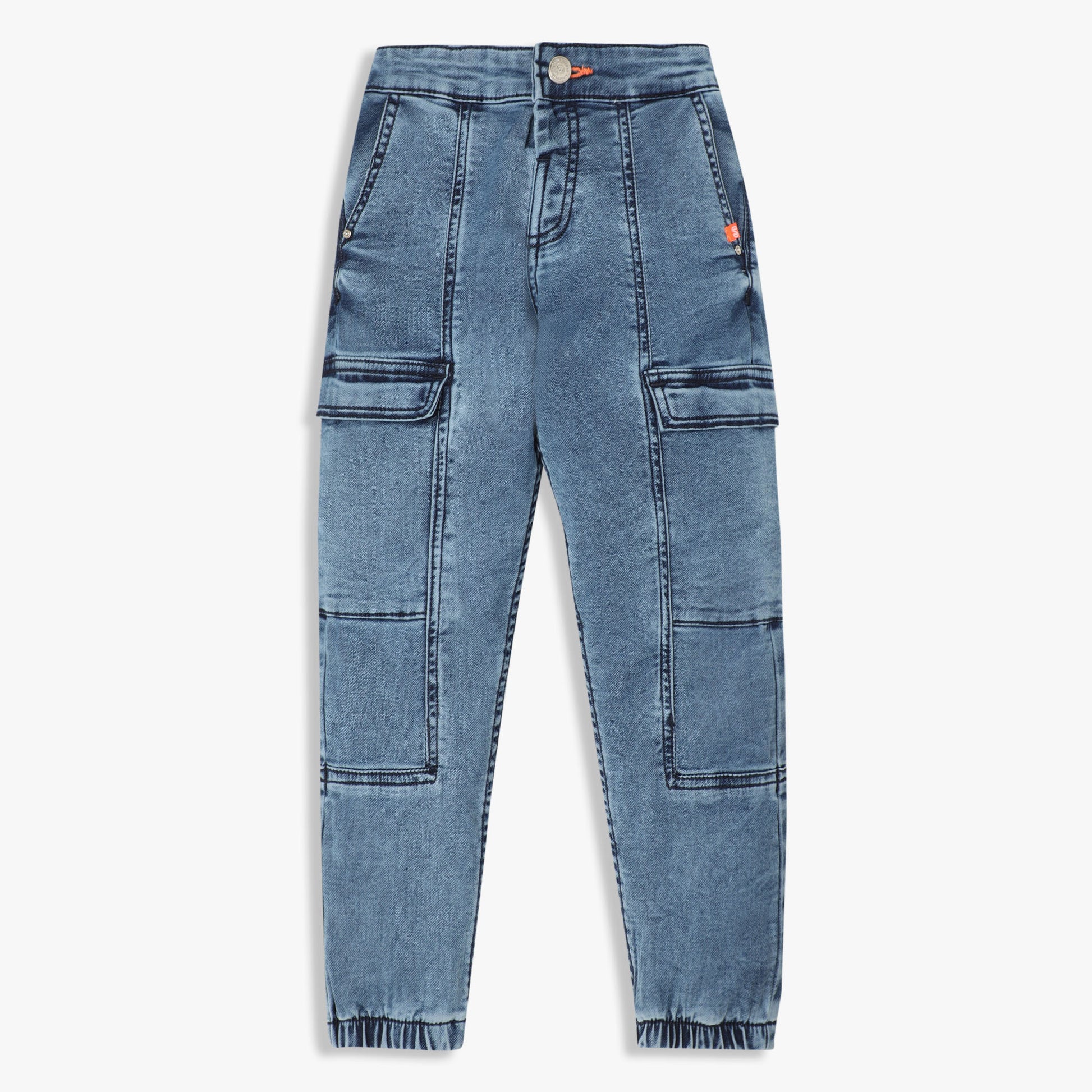 Boys Heavily Washed Waistband Elasticated Relaxed Jogger