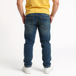 Boys Heavily Washed With Tint Effect Slim Fit Denim