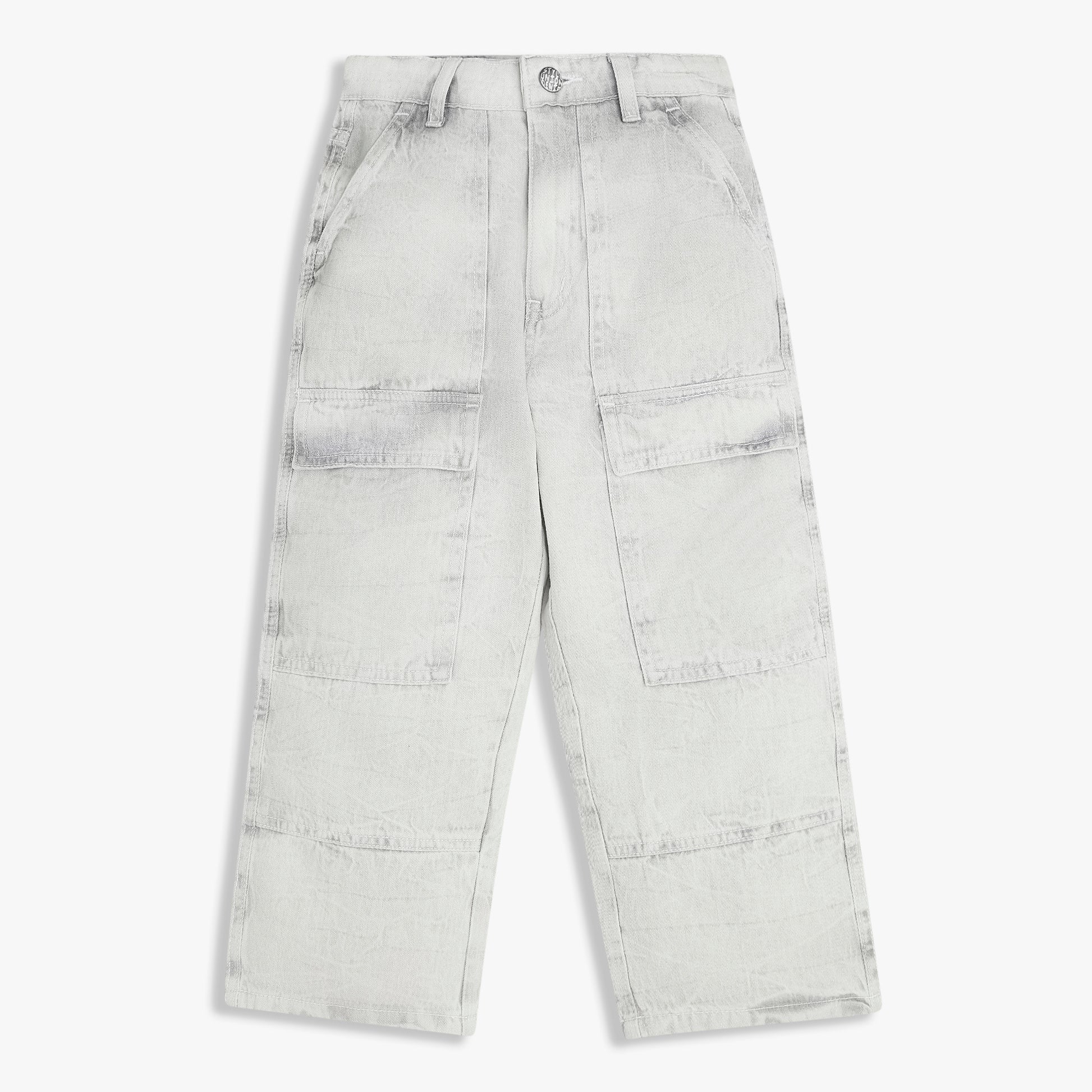 Boys Relaxed Fit Heavily Washed Jeans