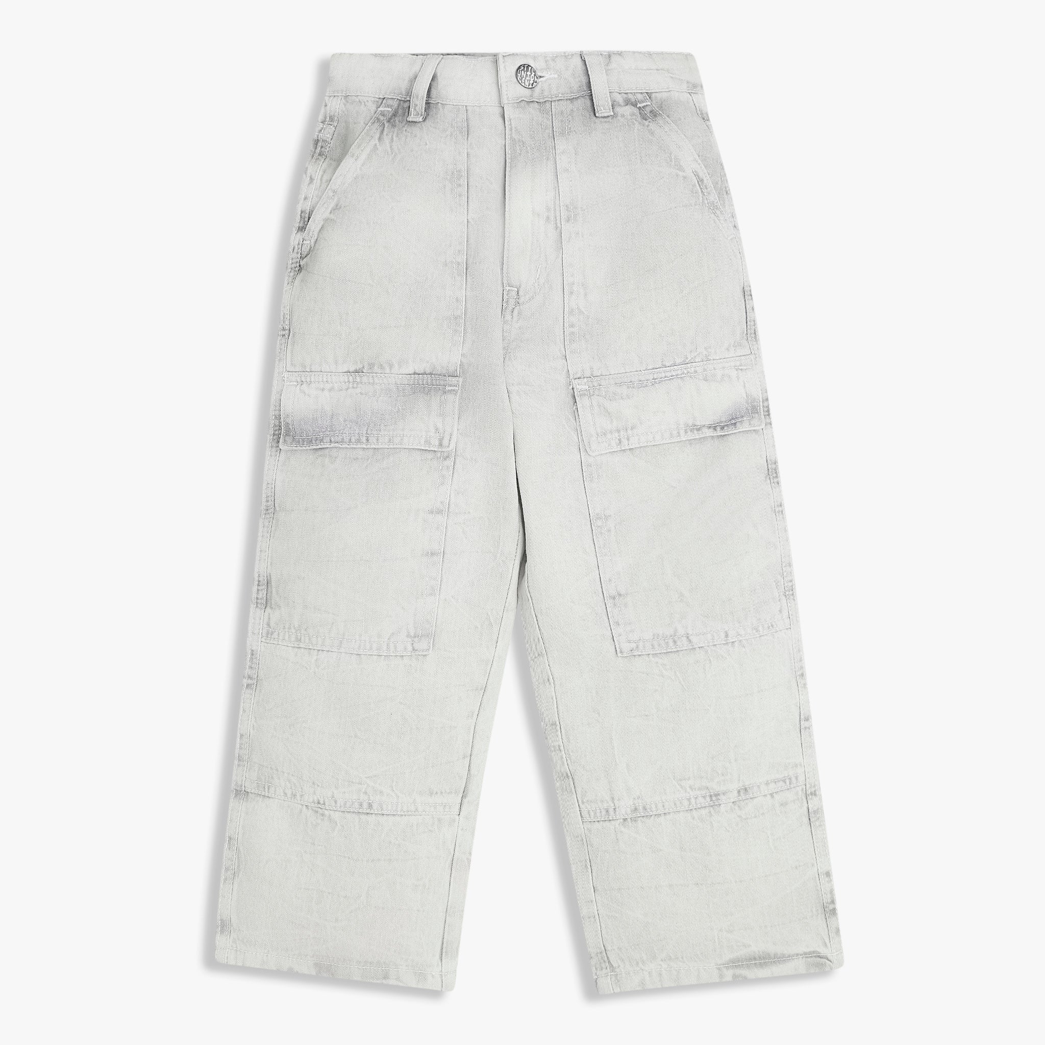 Boys Relaxed Fit Heavily Washed Jeans