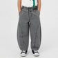 Boys Comfortabel Loose Fit Cargo Jorts With Heavily Washed