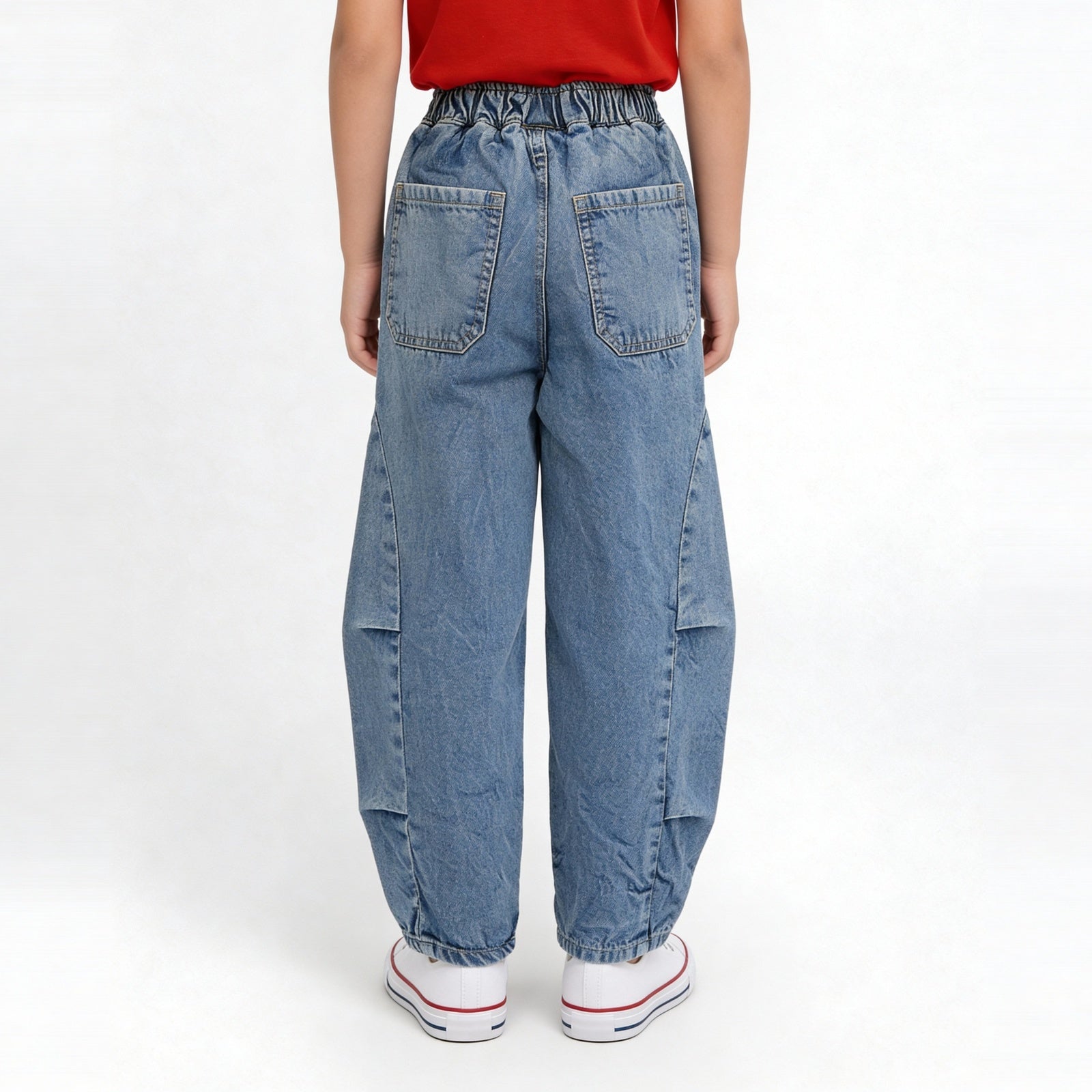 Boys Comfortabel Loose Fit Cargo Jorts With Heavily Washed