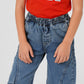 Boys Comfortabel Loose Fit Cargo Jorts With Heavily Washed