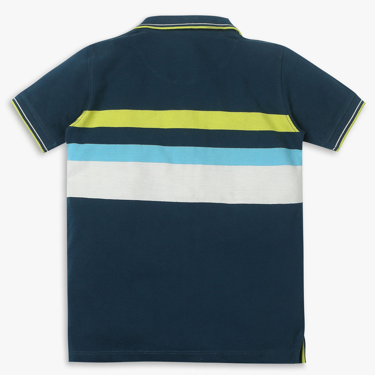 Boys Regular Fit Striped Polo T-Shirt