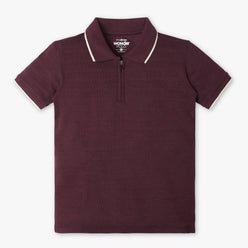 Boys Regular Fit Solid Polo Neck Half Sleeve Polo T-Shirt