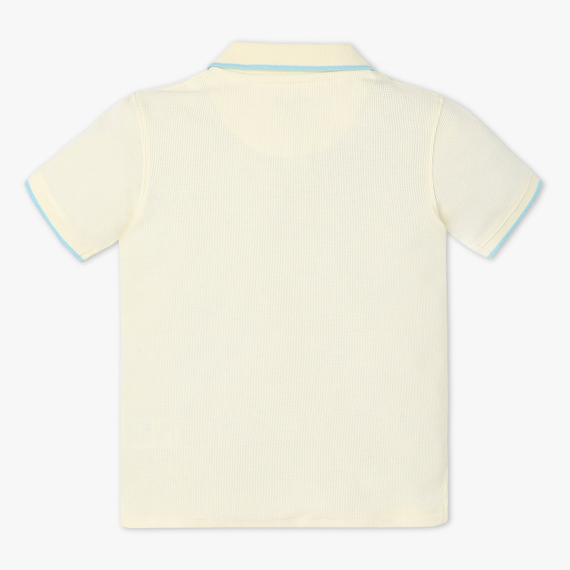 Boys Polo Neck Solid Wonder Reverse Coil with Zipper Polo T-Shirt