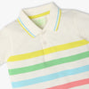Boys Regular Fit Striped Polo Neck Half Sleeve Polo T-Shirt