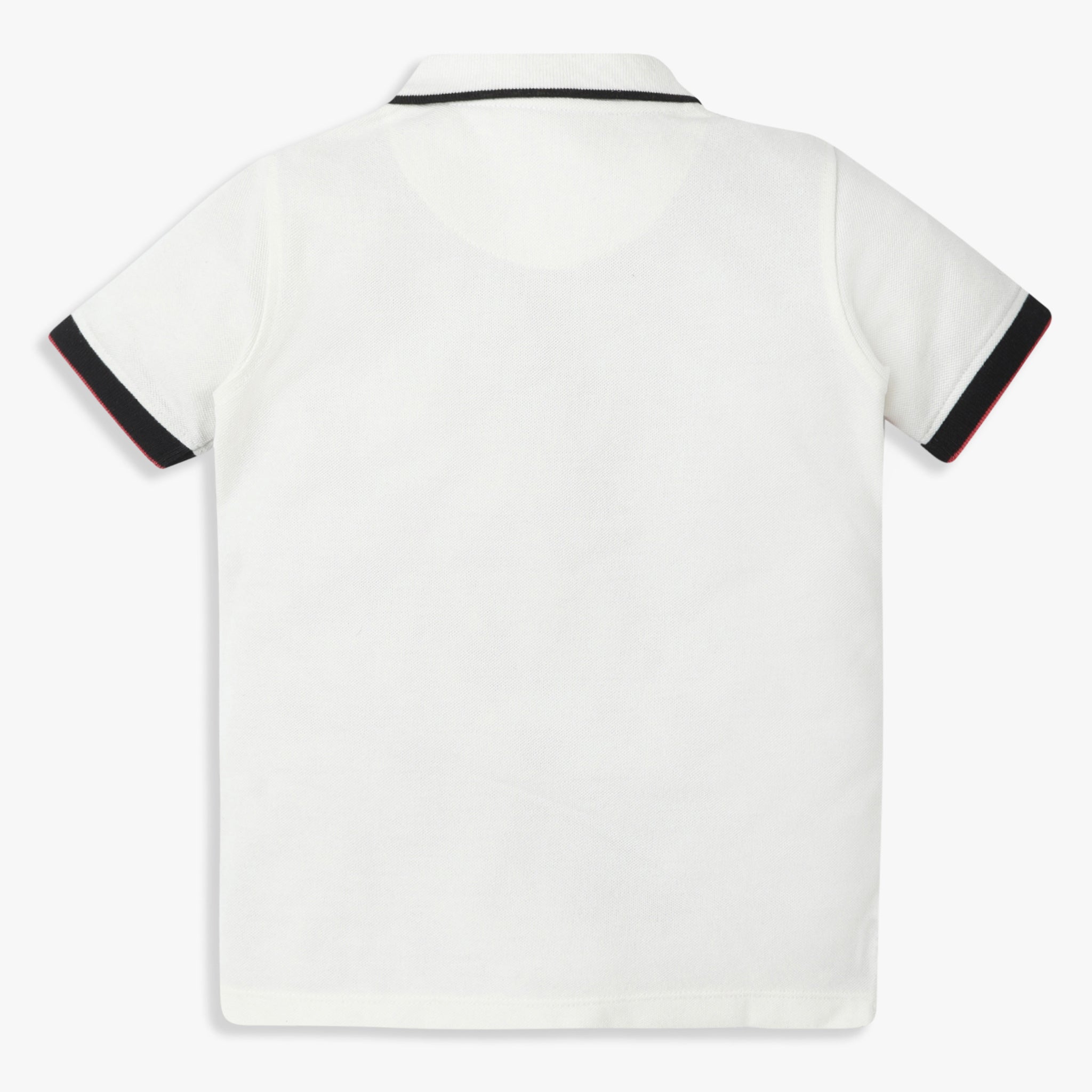 Boys Regular Fit Striped Polo Neck Polo T-Shirt