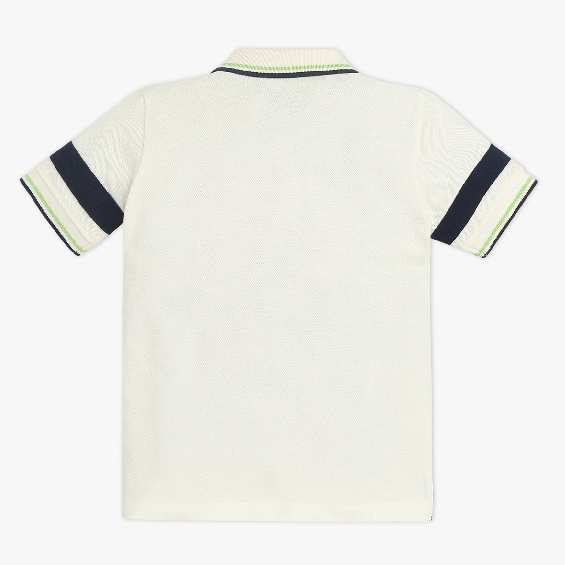 Boys Striped Polo Neck Sports Yarn T-Shirt