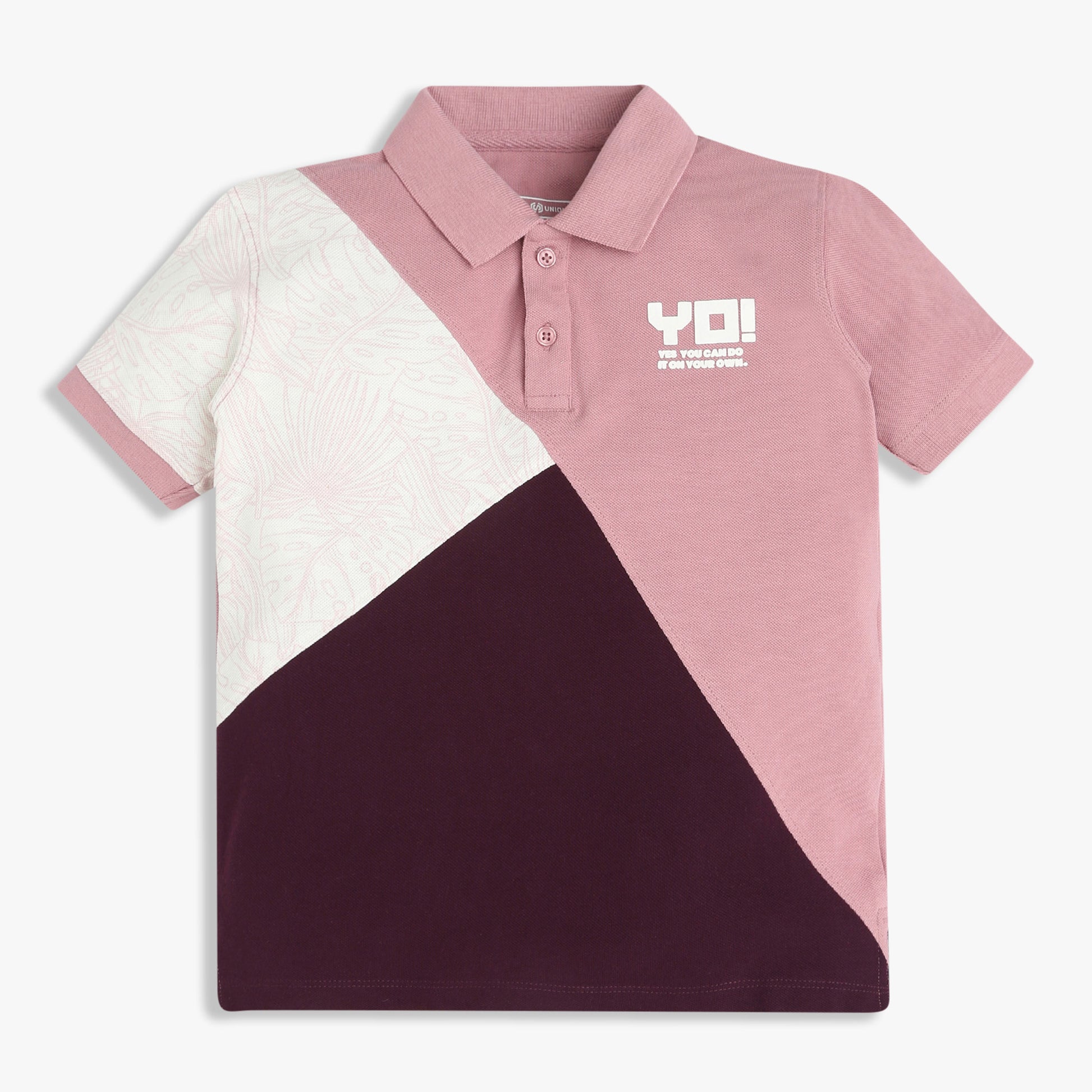 Boys Cut And Sew Sport Polo T-Shirt
