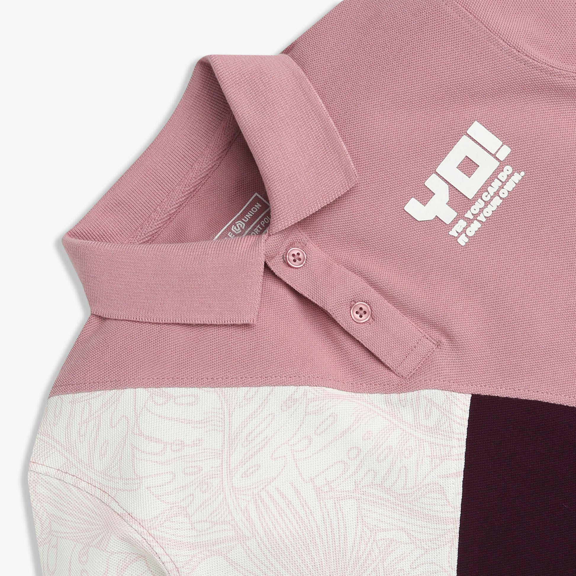 Boys Cut And Sew Sport Polo T-Shirt