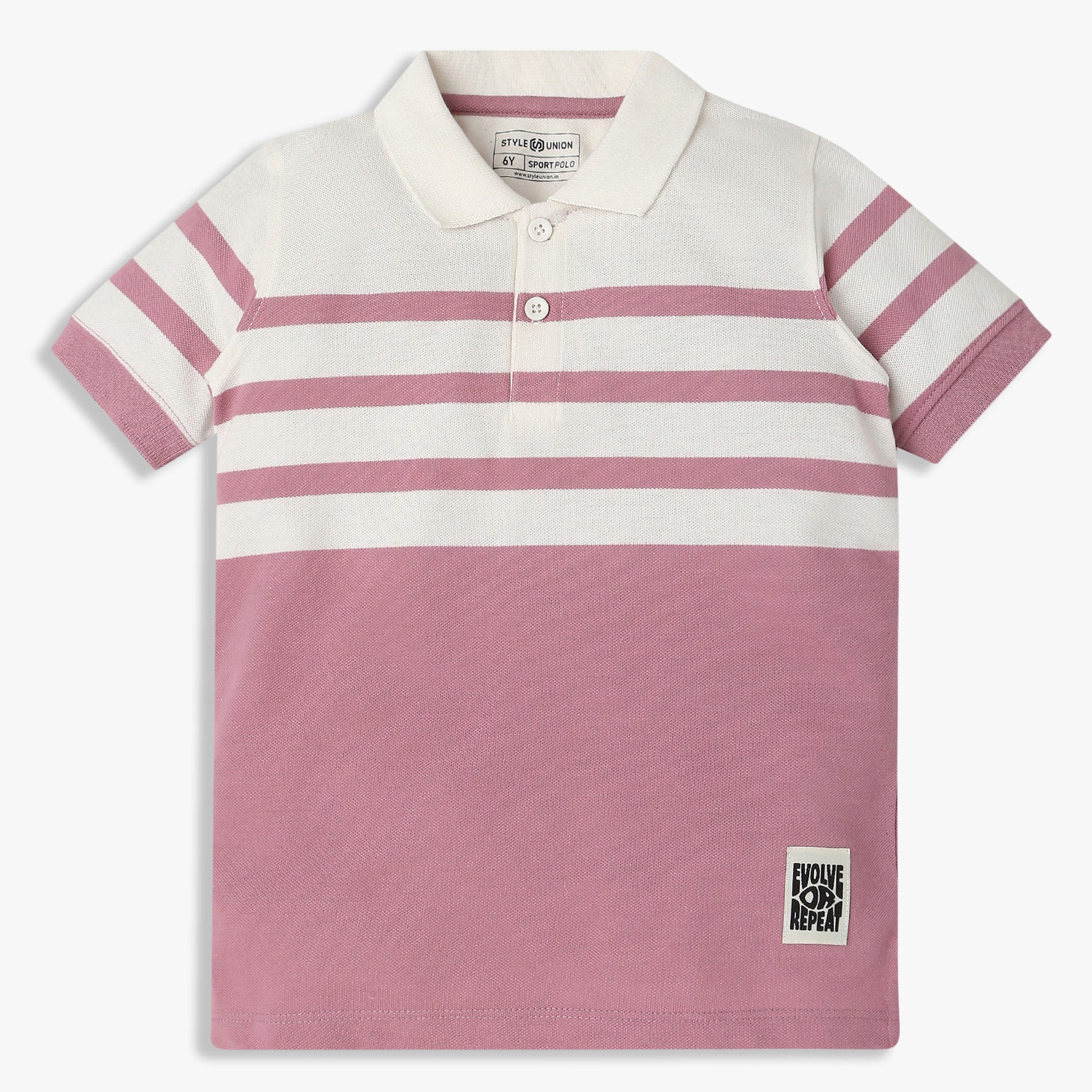 Order Now Boys Stripes Polo Neck Regular Fit Casual Wear Fashion Polo by Style Union