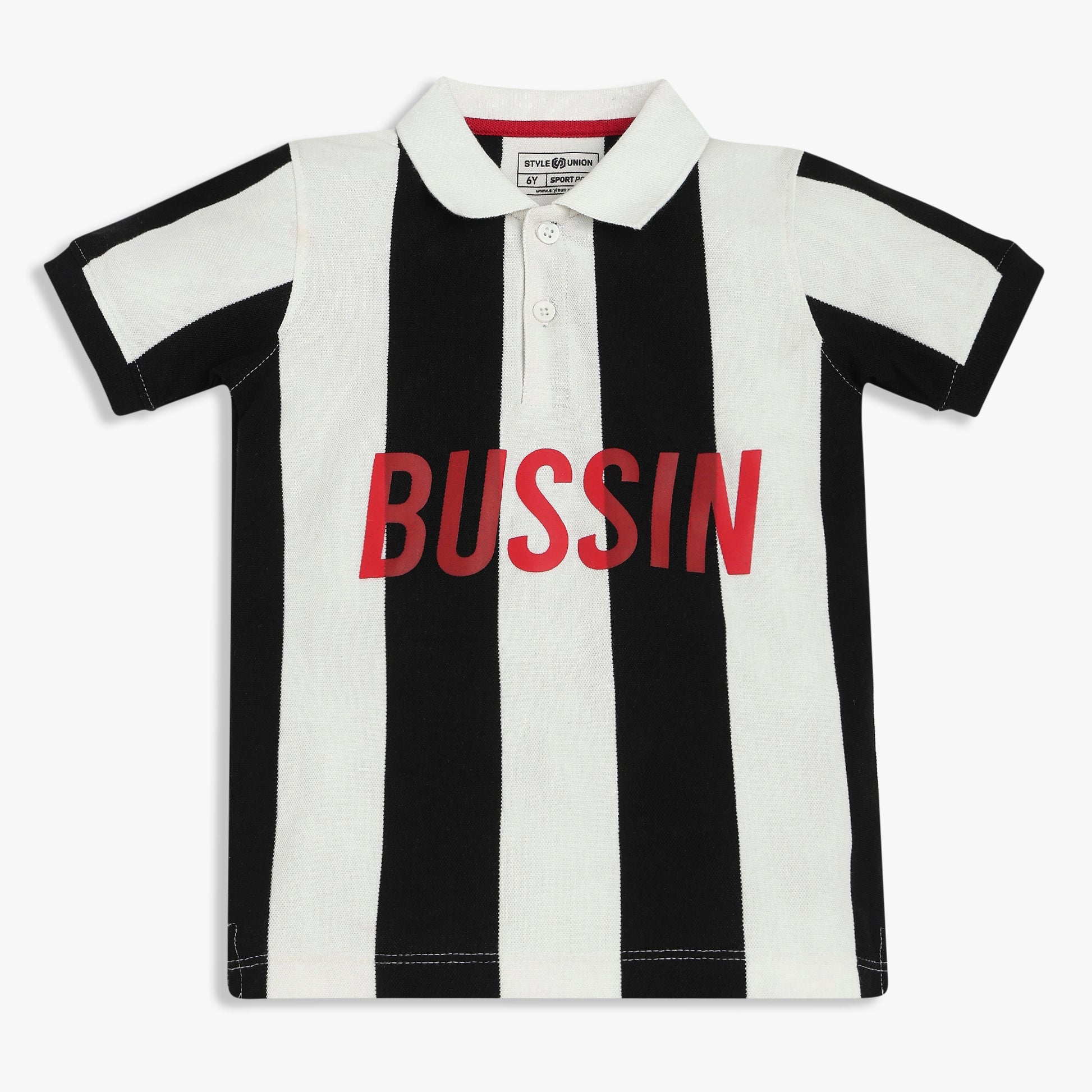 Boys Striped Polo T-Shirt